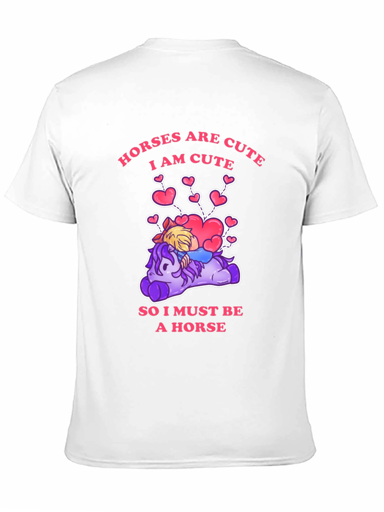 Cute Horse Cartoon Graphic T-Shirt