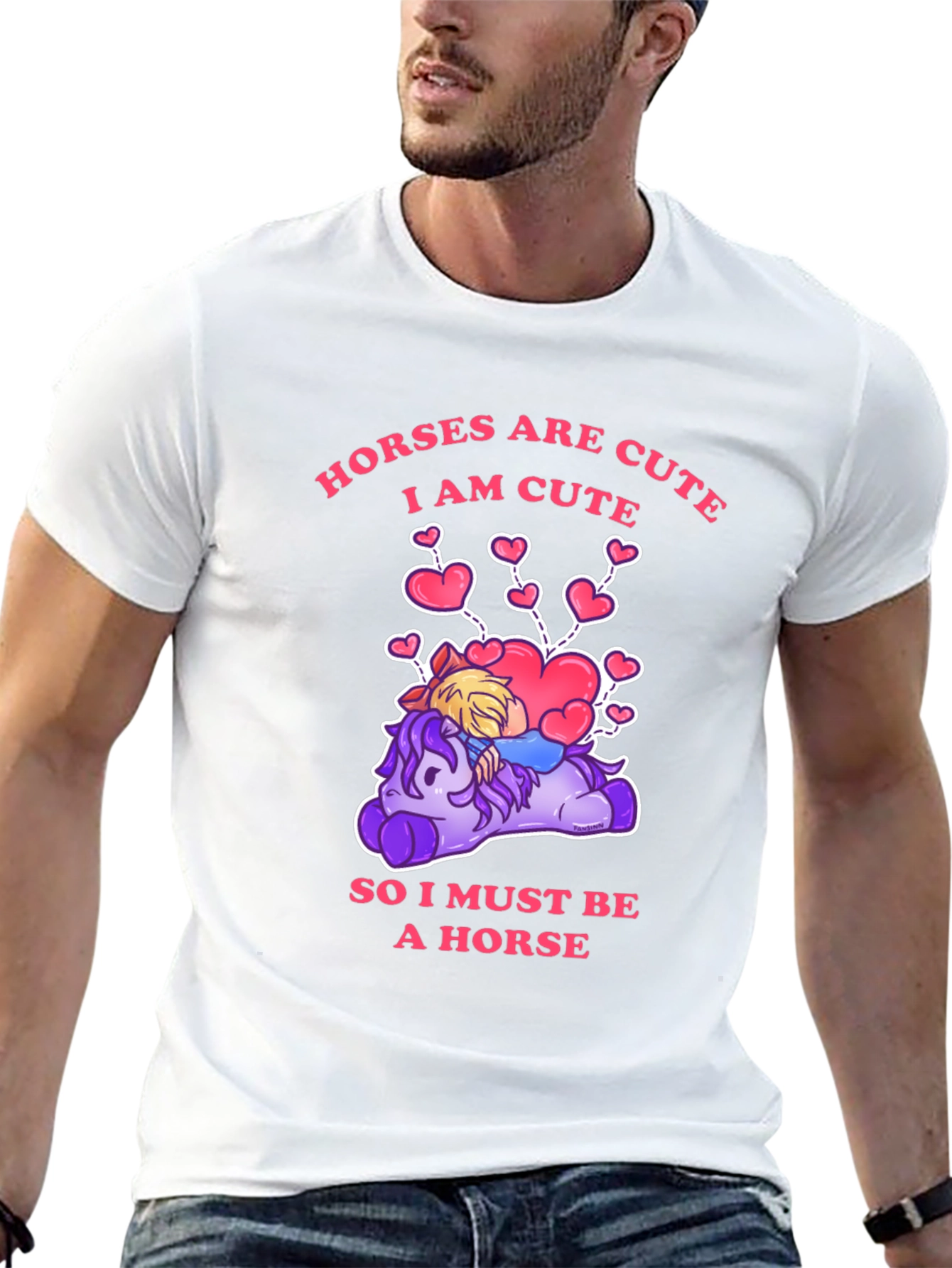 Cute Horse Cartoon Graphic T-Shirt
