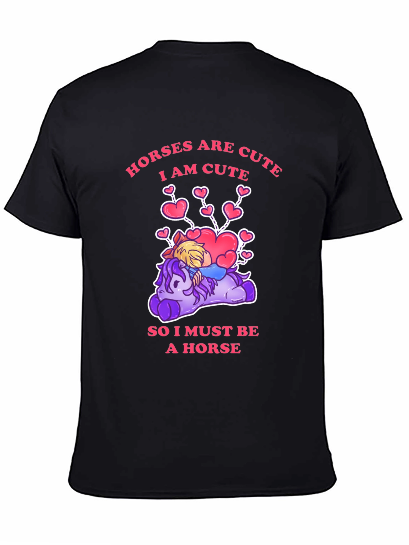 Cute Horse Cartoon Graphic T-Shirt