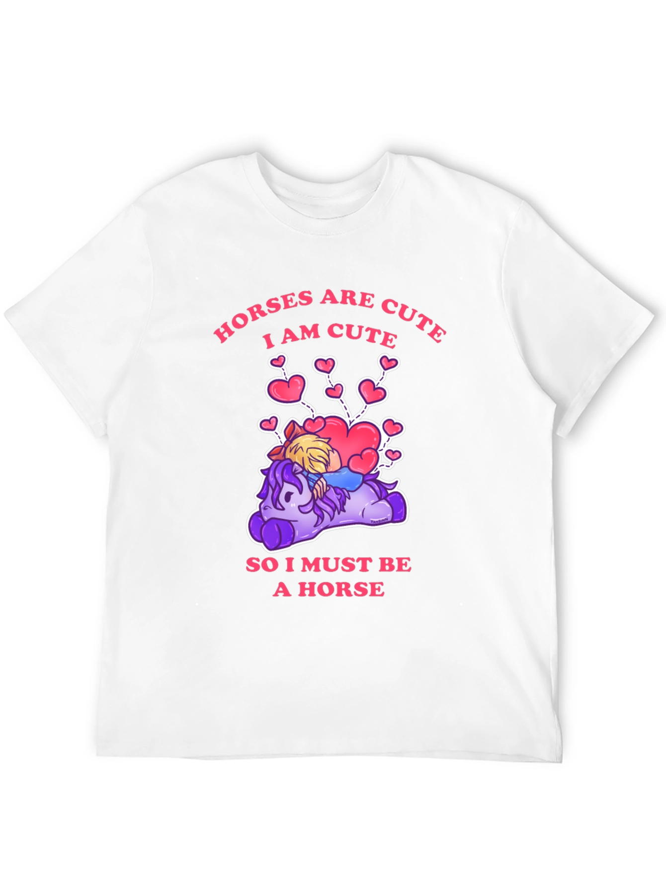 Cute Horse Cartoon Graphic T-Shirt