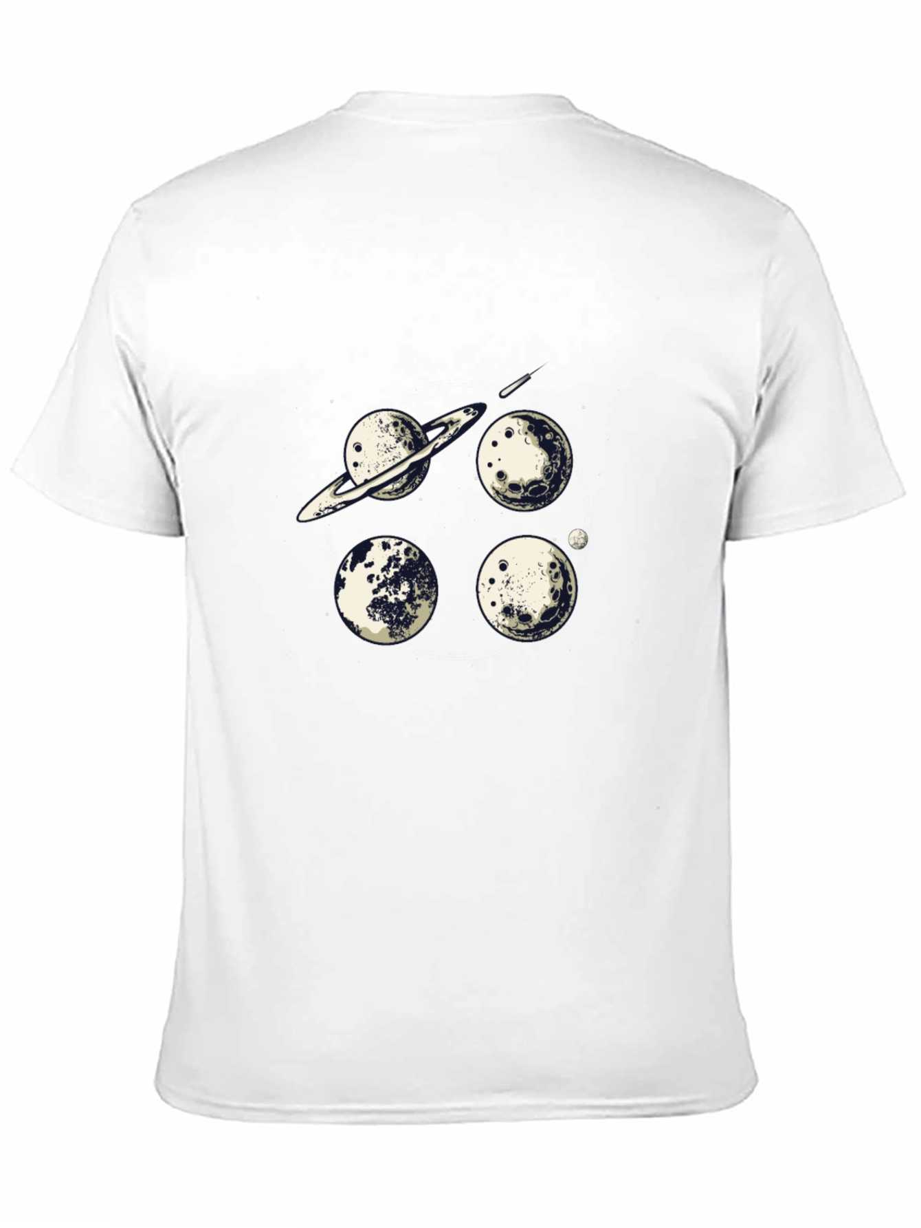 Cosmic Planets Graphic Tee - Black
