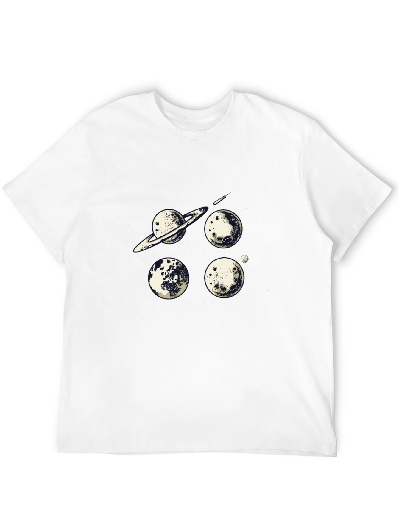 Cosmic Planets Graphic Tee - Black
