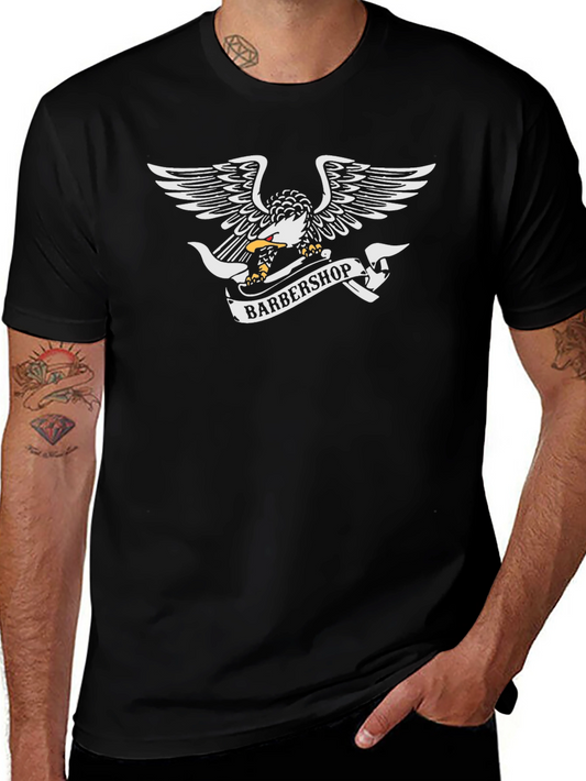 Barbershop Eagle Graphic T-Shirt - Cool Barber Style