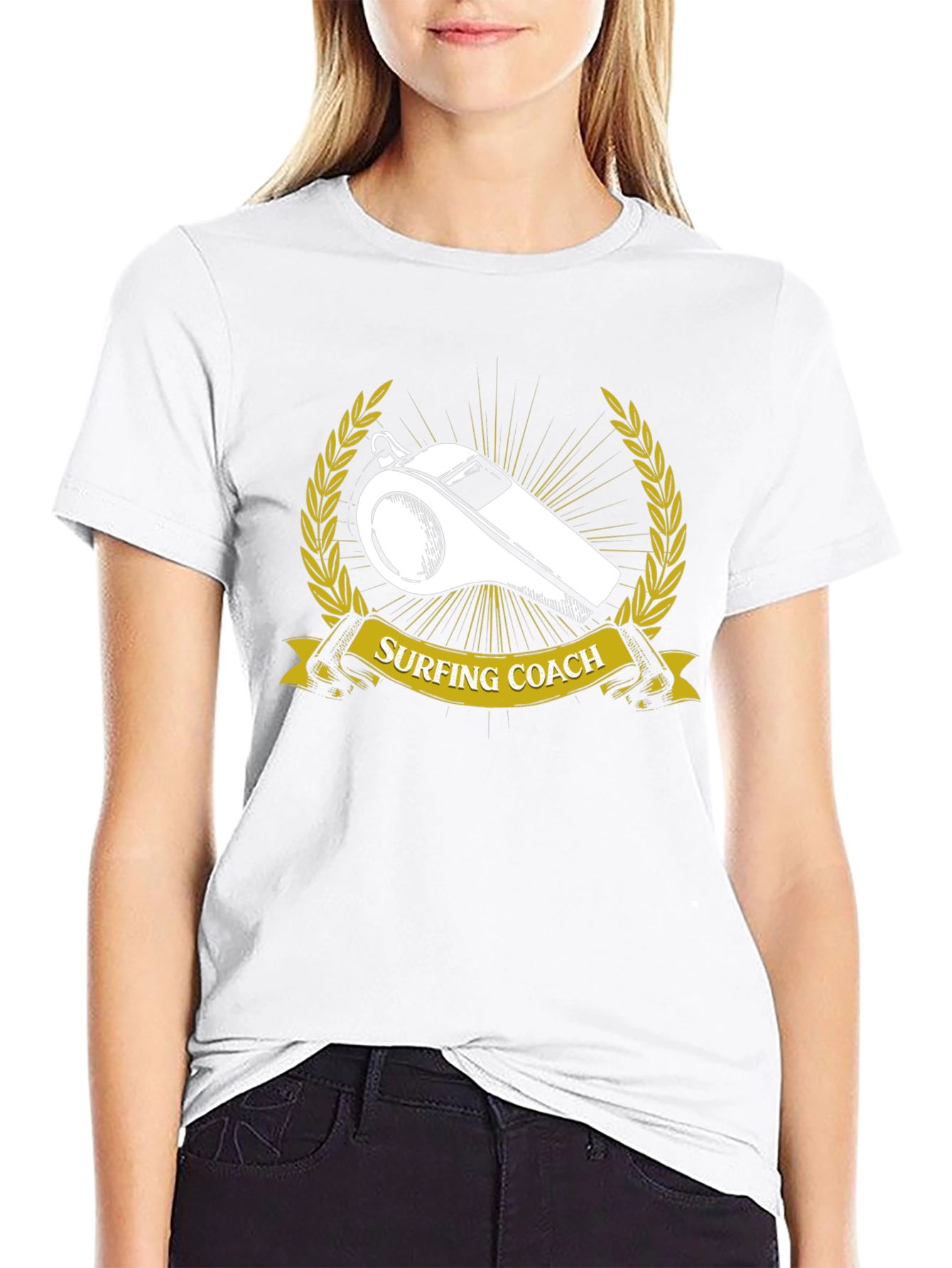 Surfing Coach T-Shirt - Whistle Design
