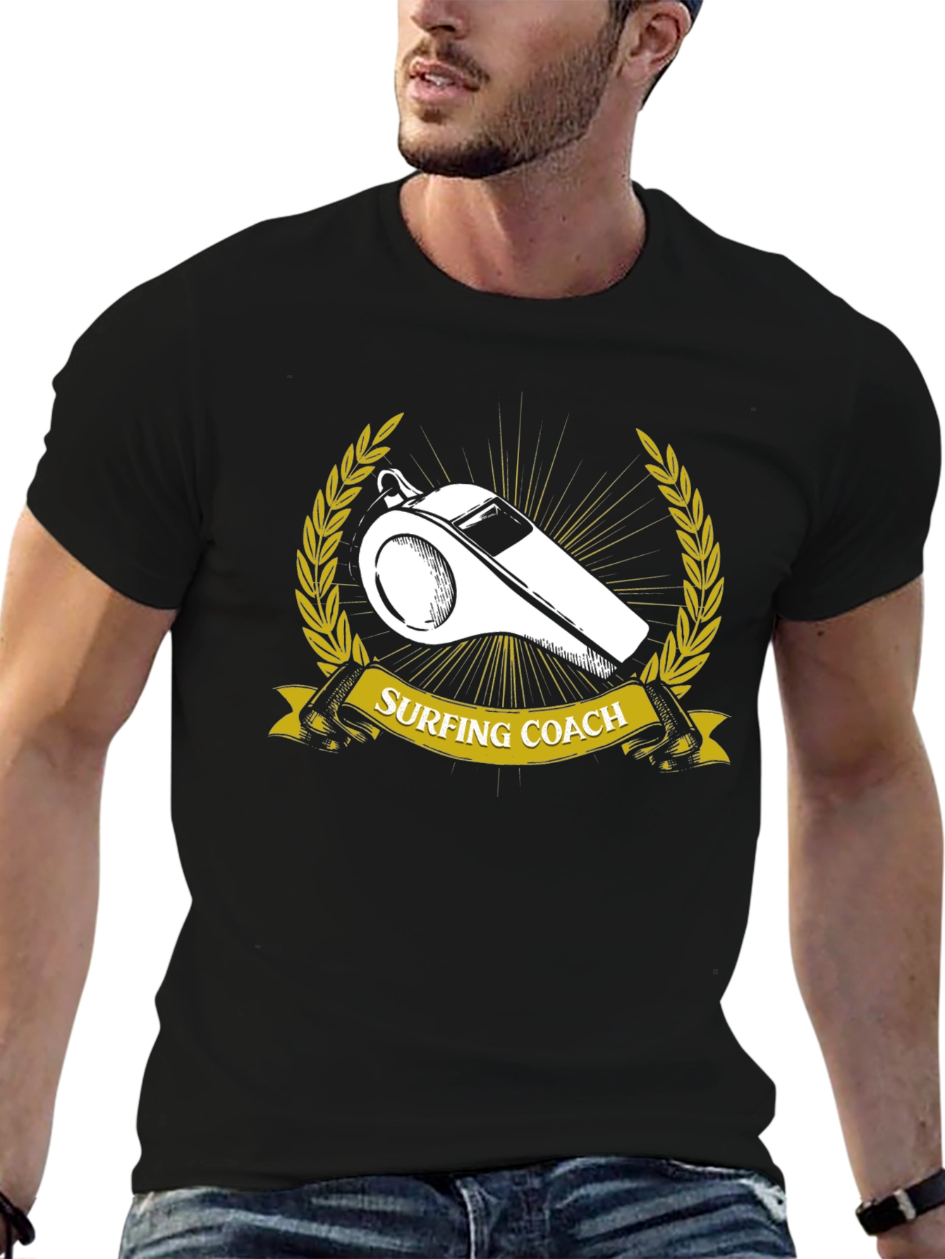 Surfing Coach T-Shirt - Whistle Design