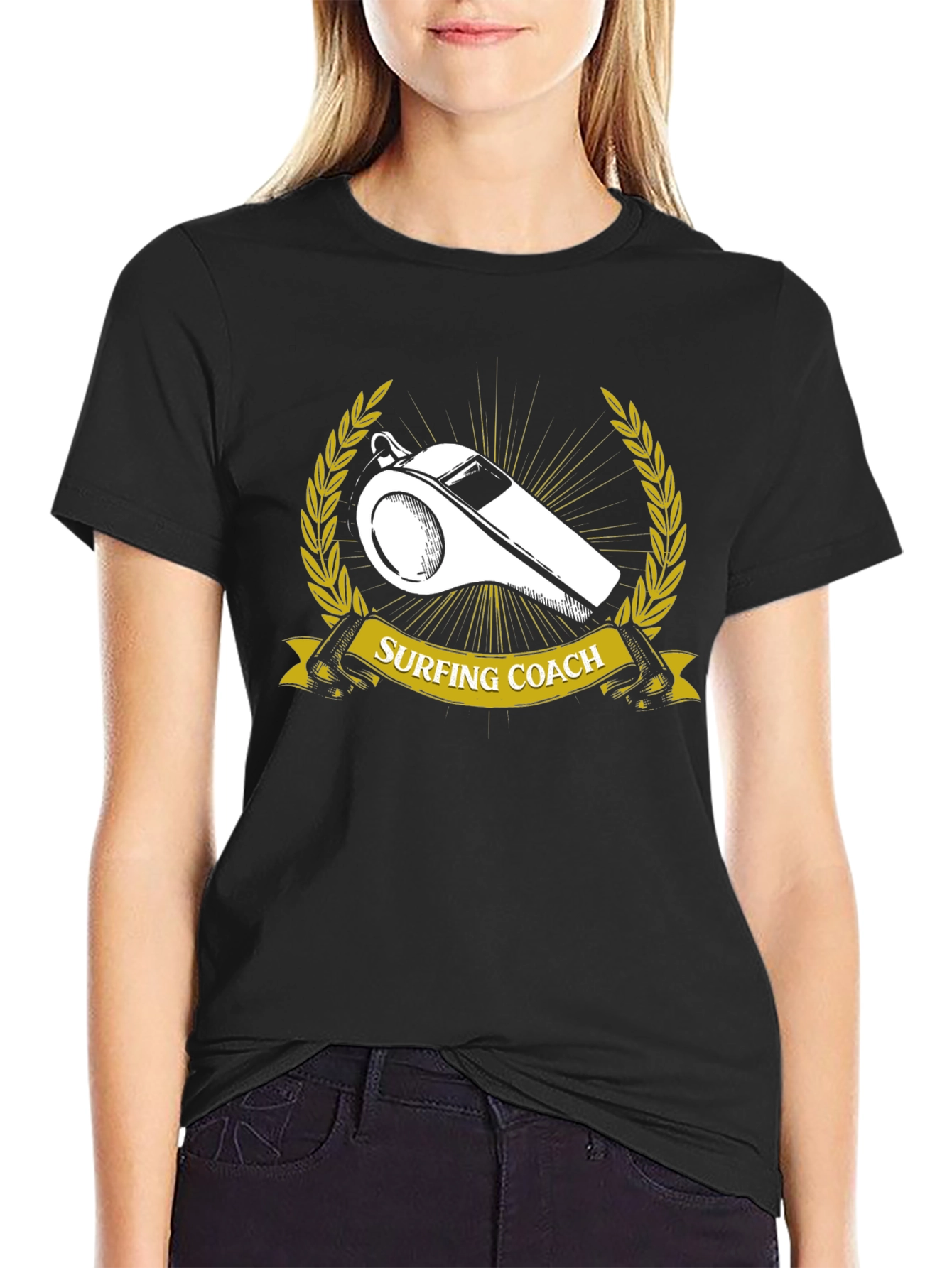 Surfing Coach T-Shirt - Whistle Design
