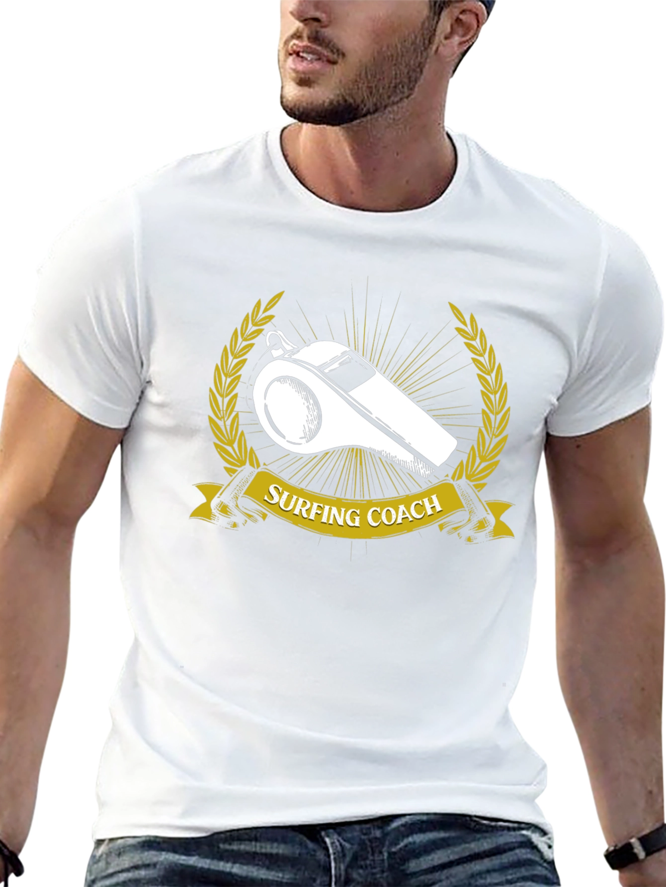 Surfing Coach T-Shirt - Whistle Design