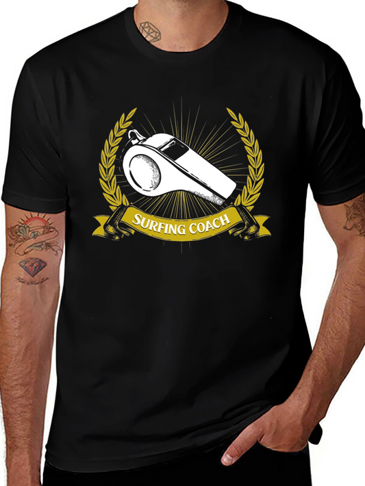 Surfing Coach T-Shirt - Whistle Design