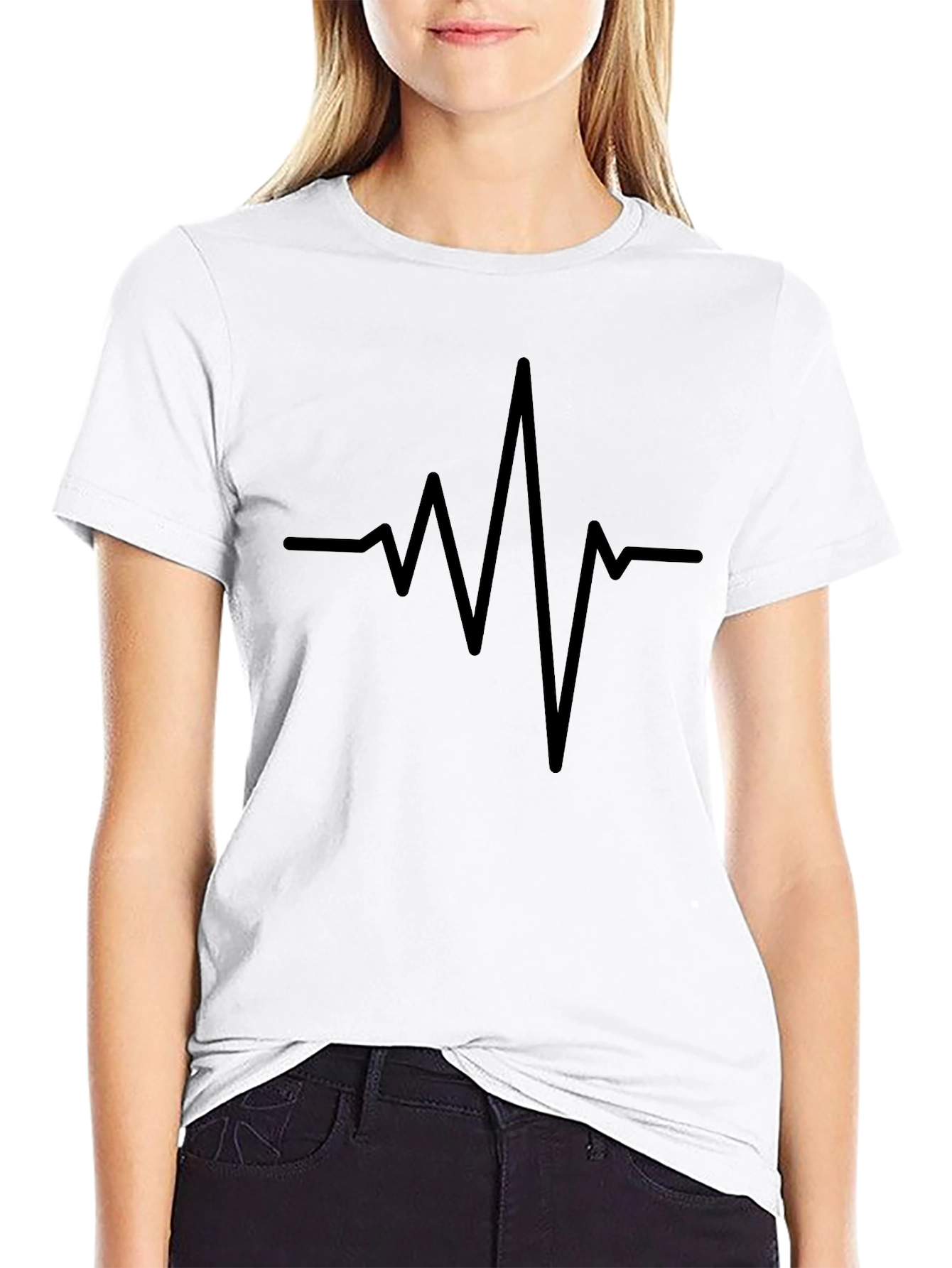 Heartbeat Graphic T-Shirt - Stylish Minimalist Design