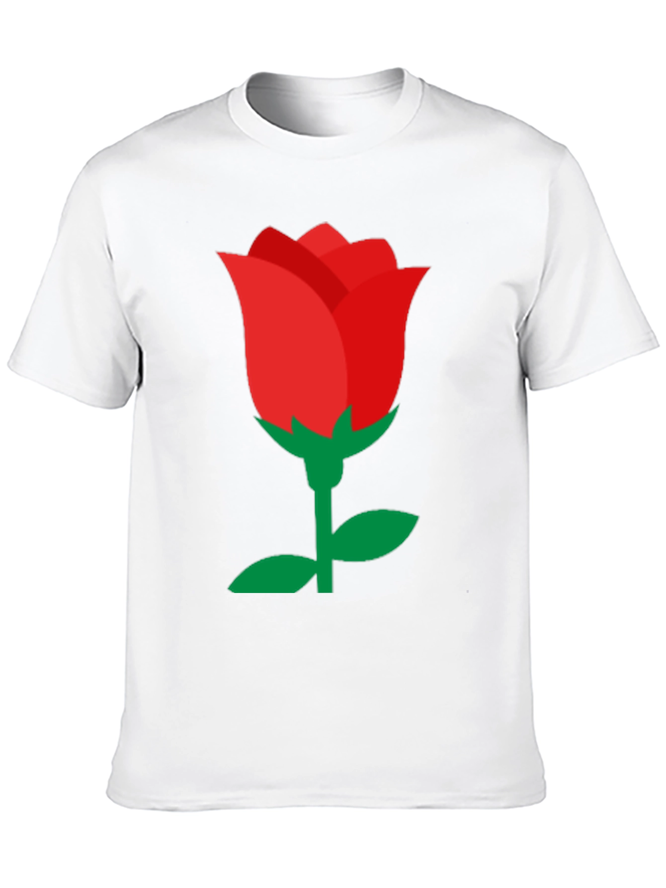 Red Rose Graphic Black T-Shirt - Classic Style