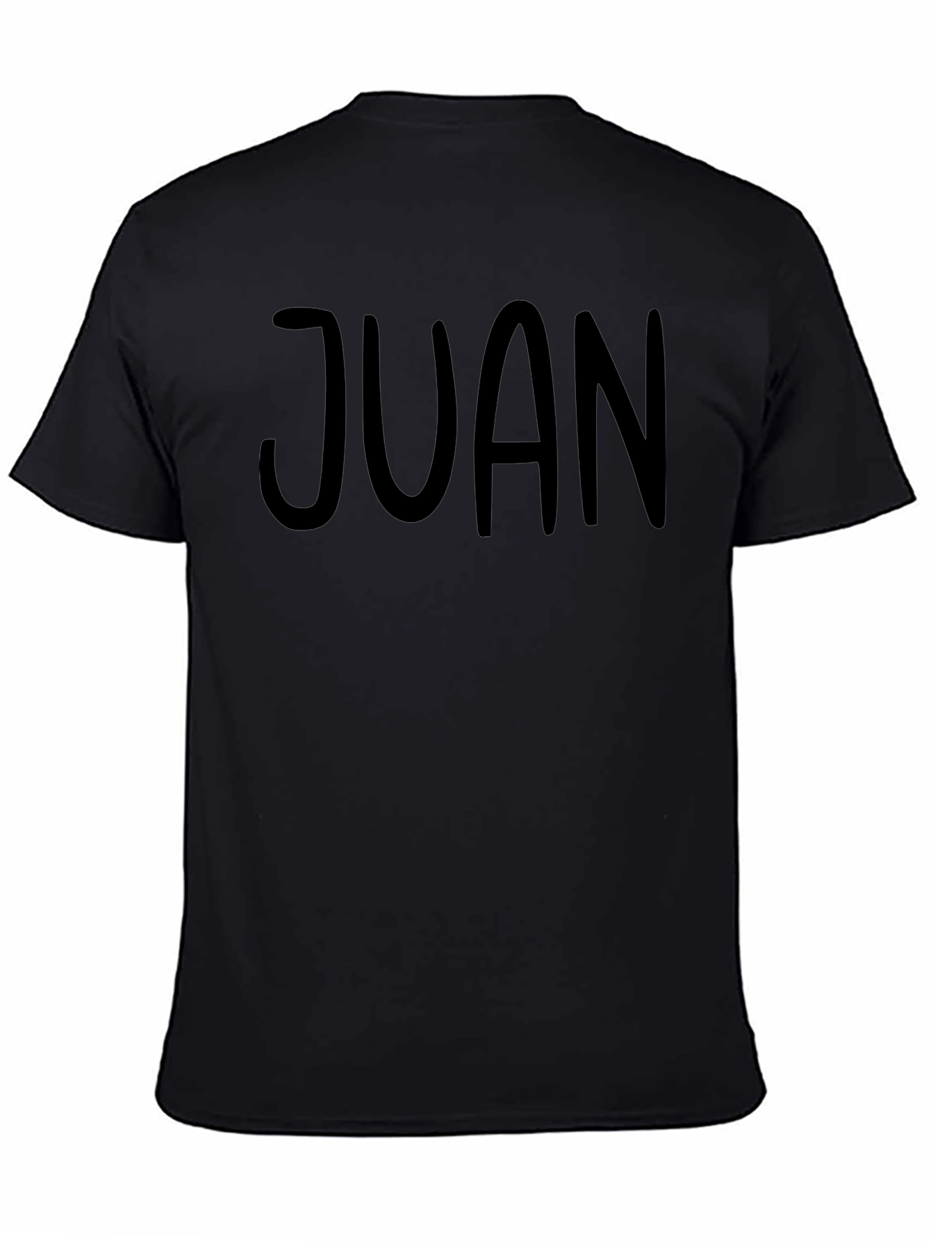 Custom Name Black T-Shirt - Personalized Text Tee