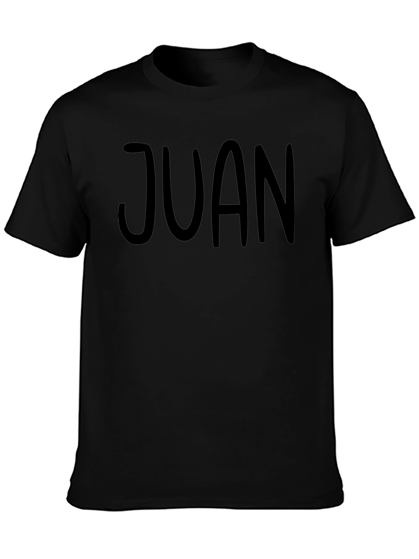 Custom Name Black T-Shirt - Personalized Text Tee