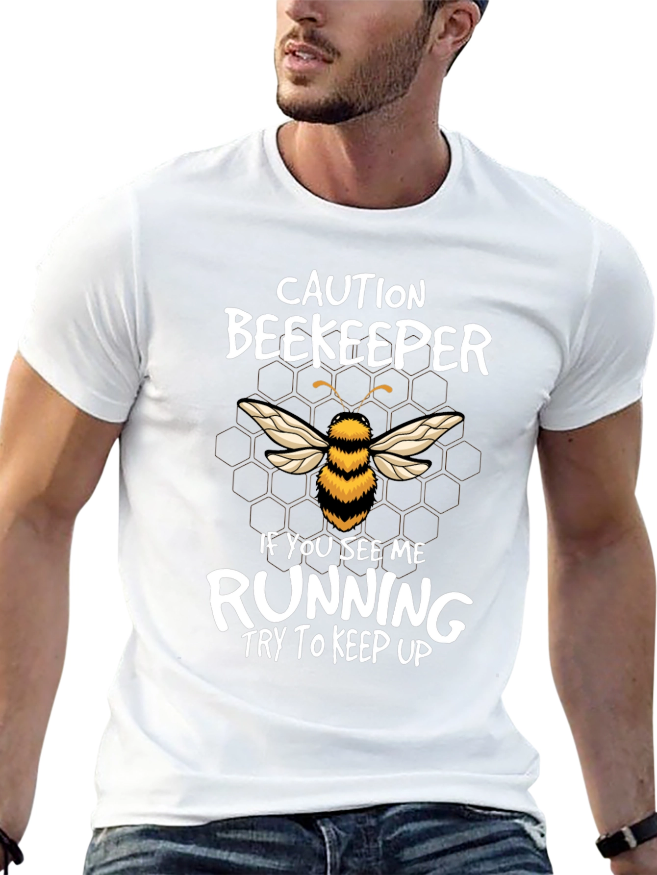 Caution Beekeeper Running T-Shirt