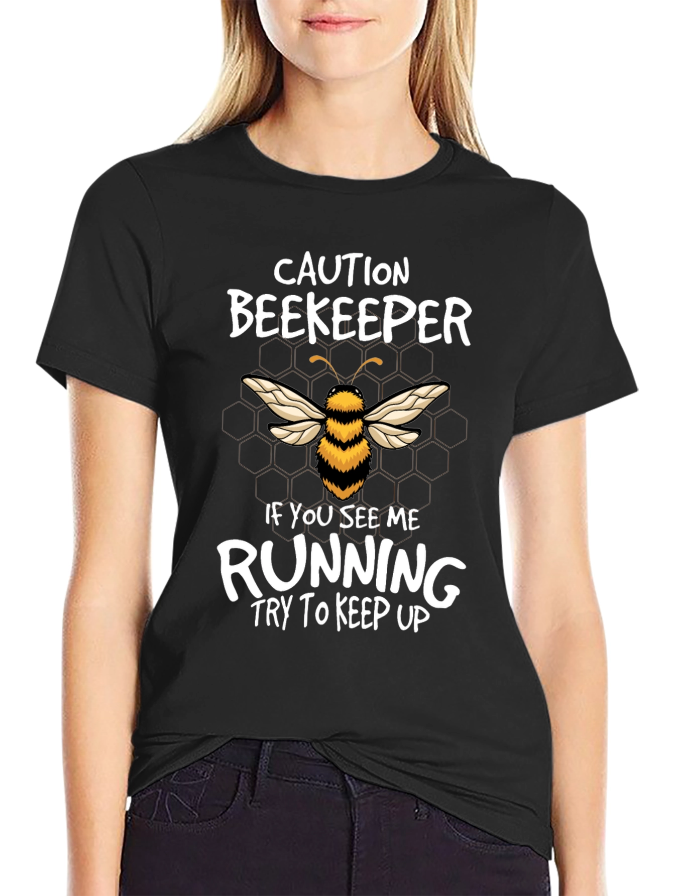 Caution Beekeeper Running T-Shirt