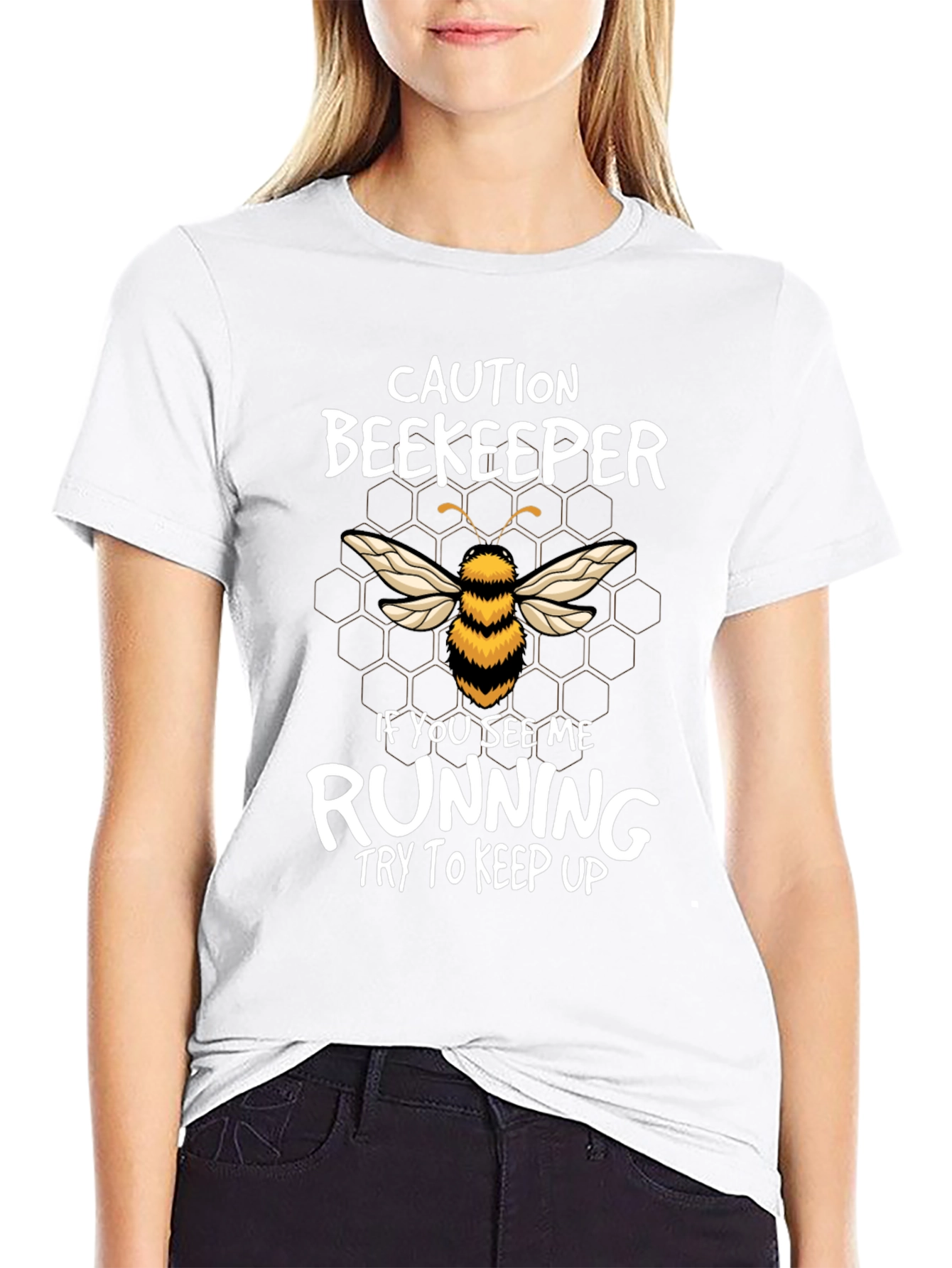 Caution Beekeeper Running T-Shirt