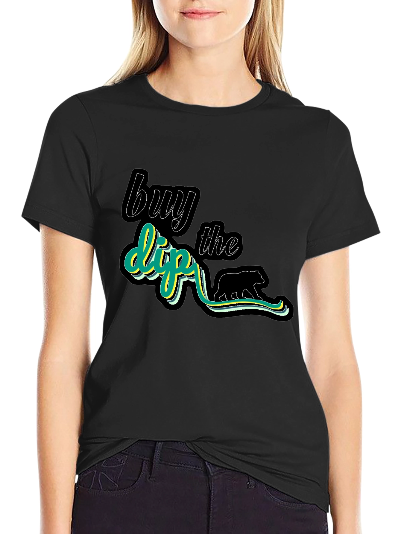 Buy the Dip Black Cotton Graphic Tee