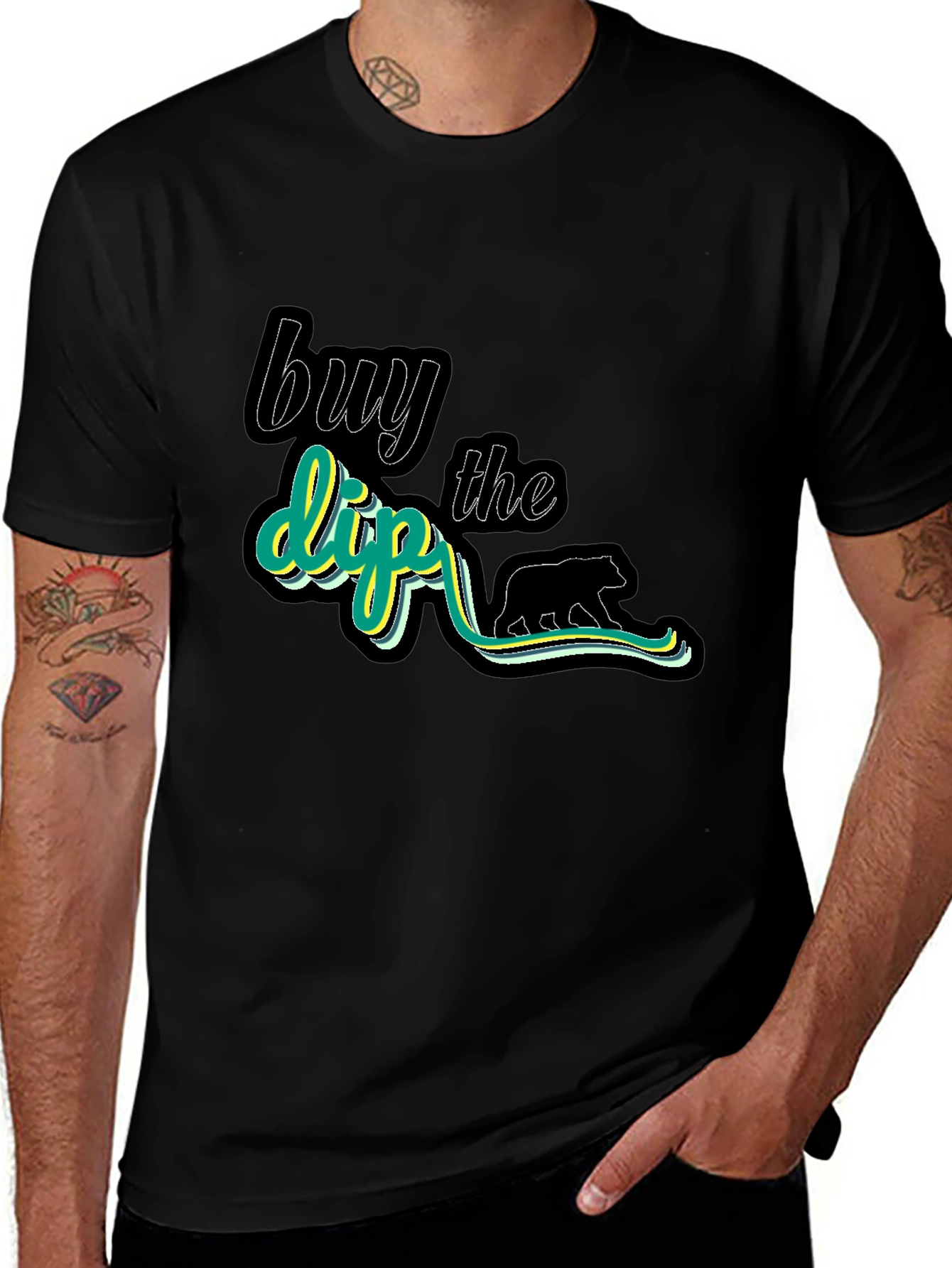 Buy the Dip Black Cotton Graphic Tee
