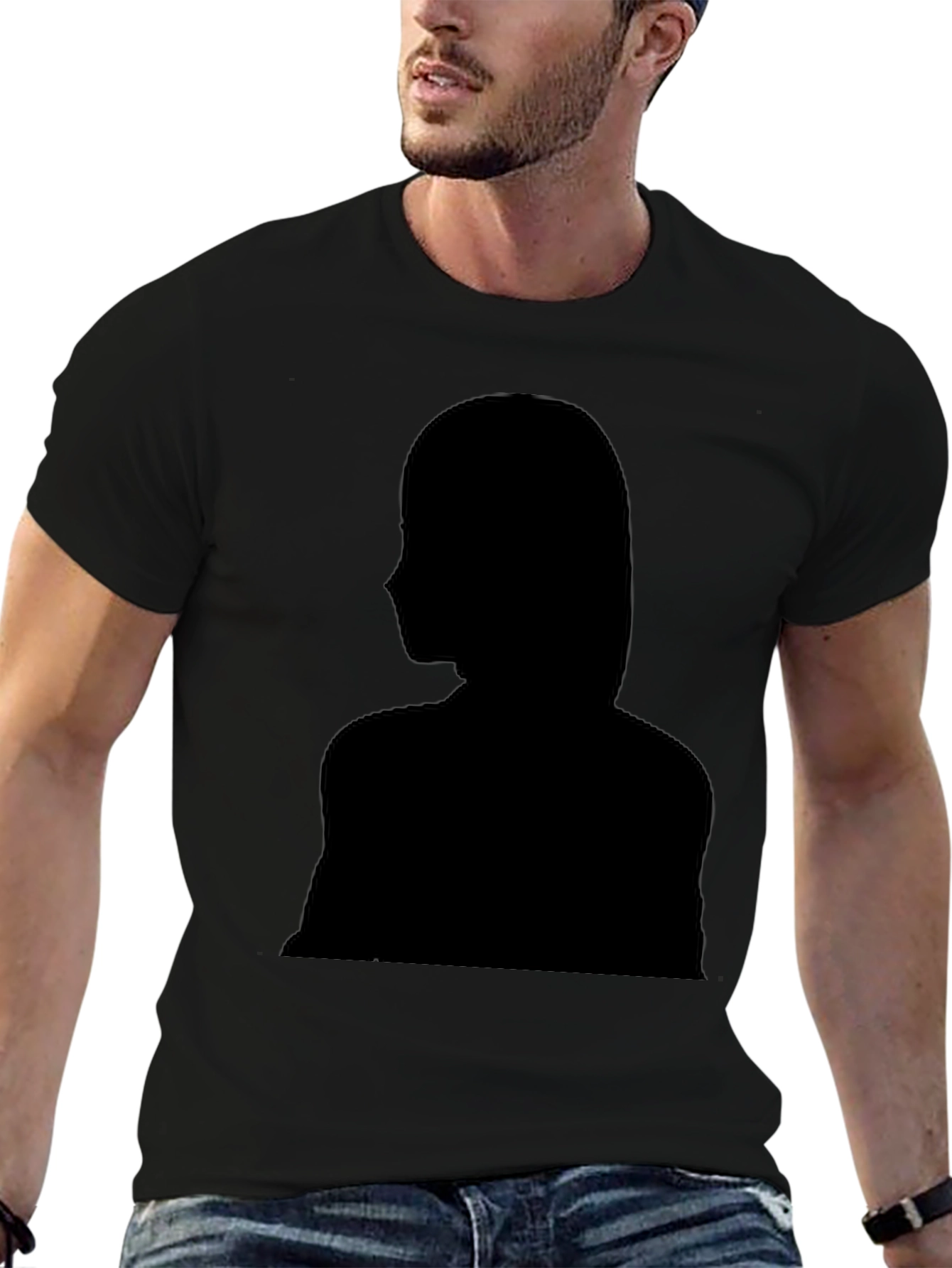 Silhouette Graphic T-Shirt - Stylish Black Tee