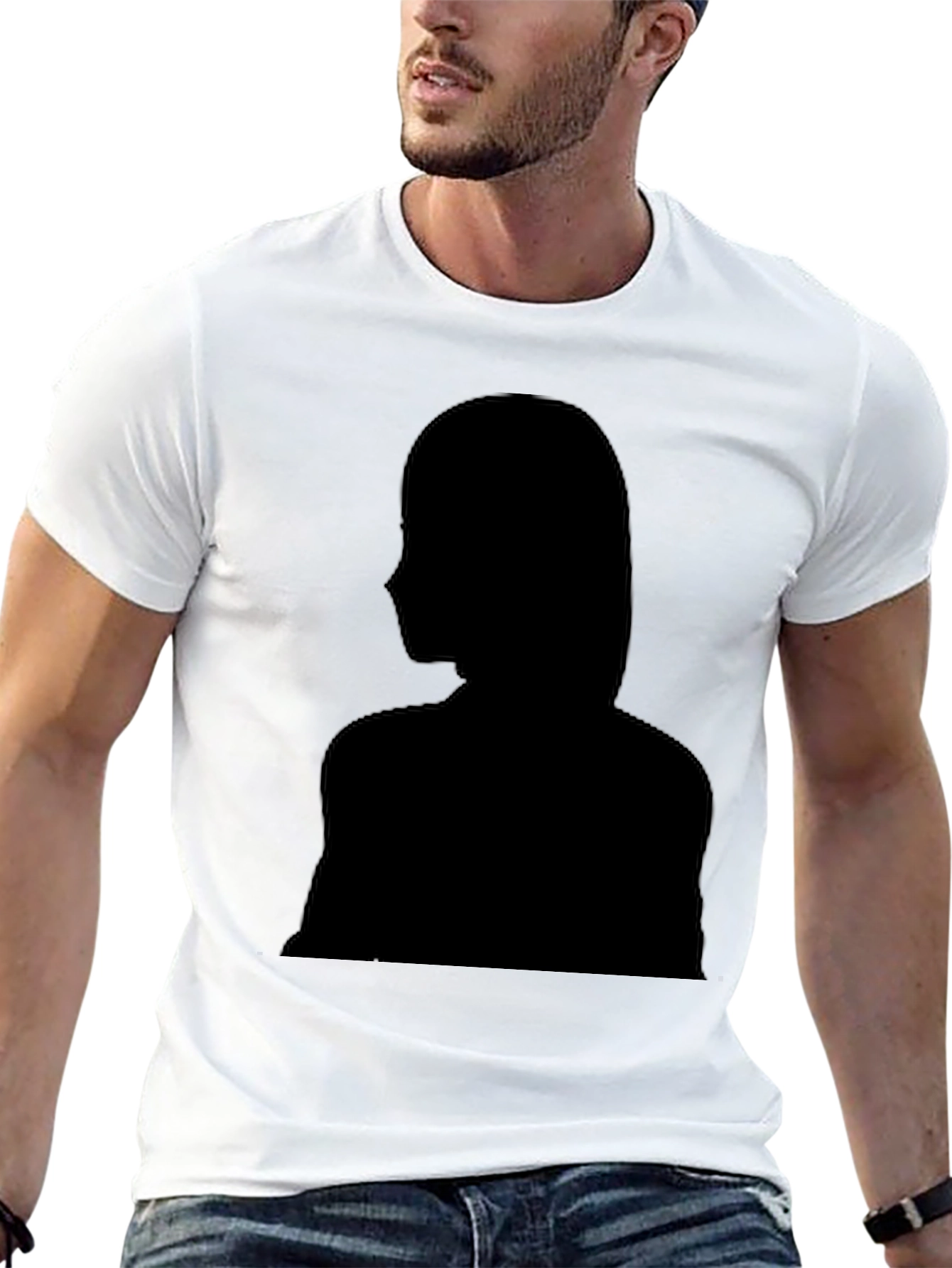 Silhouette Graphic T-Shirt - Stylish Black Tee