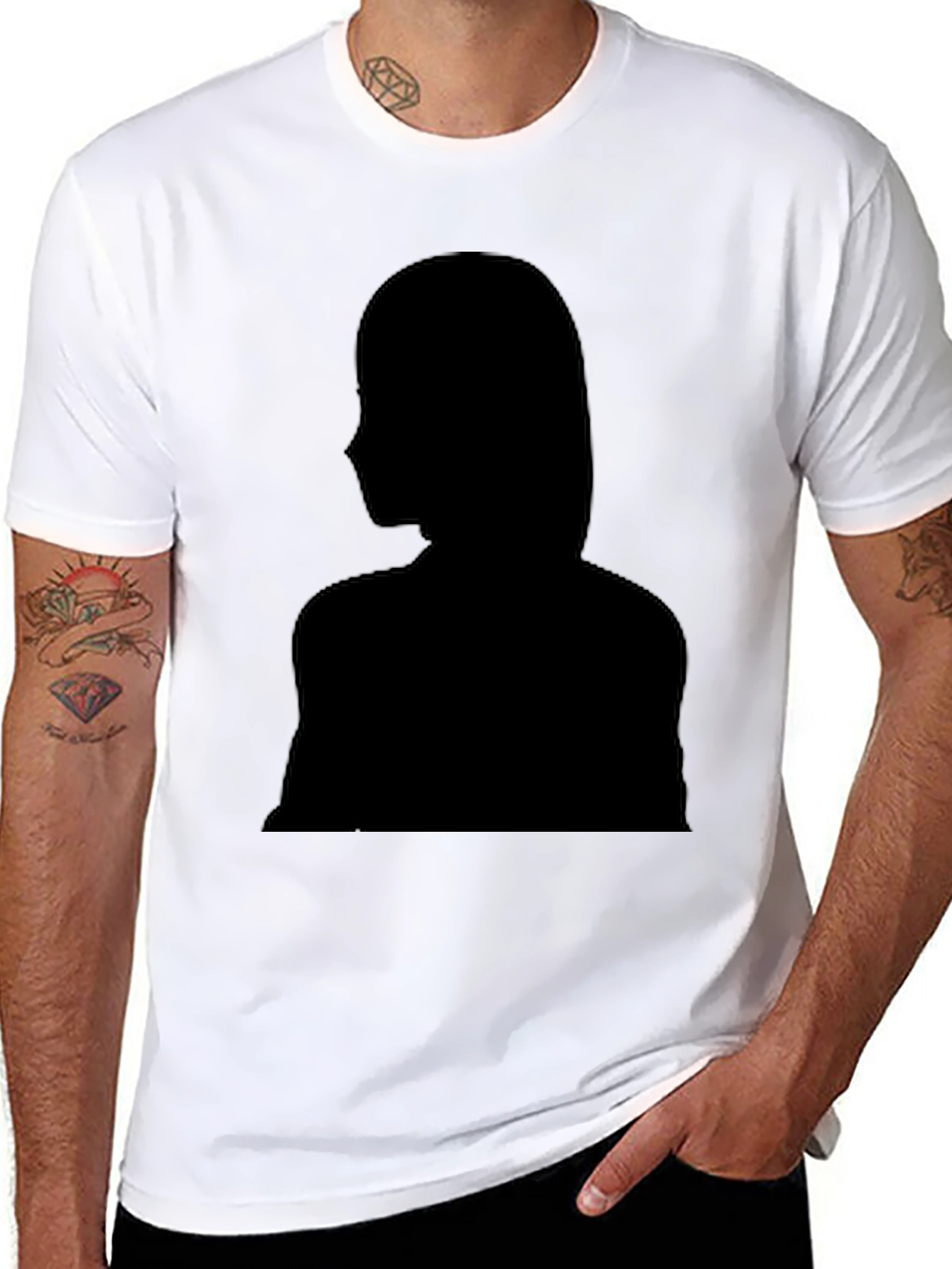 Silhouette Graphic T-Shirt - Stylish Black Tee