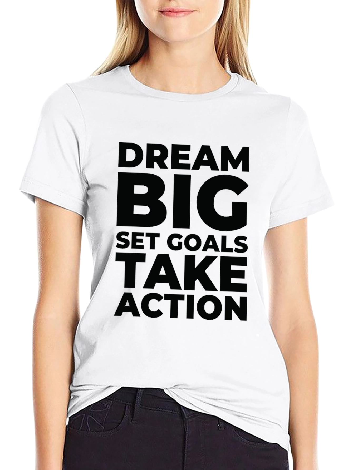 Dream Big Graphic Tee - Motivational Black T-Shirt