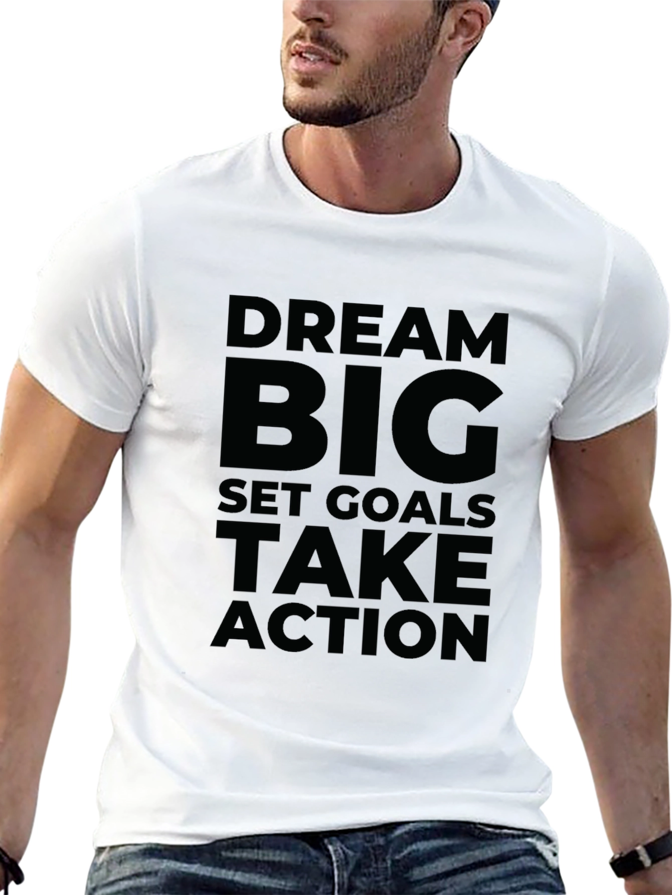 Dream Big Graphic Tee - Motivational Black T-Shirt