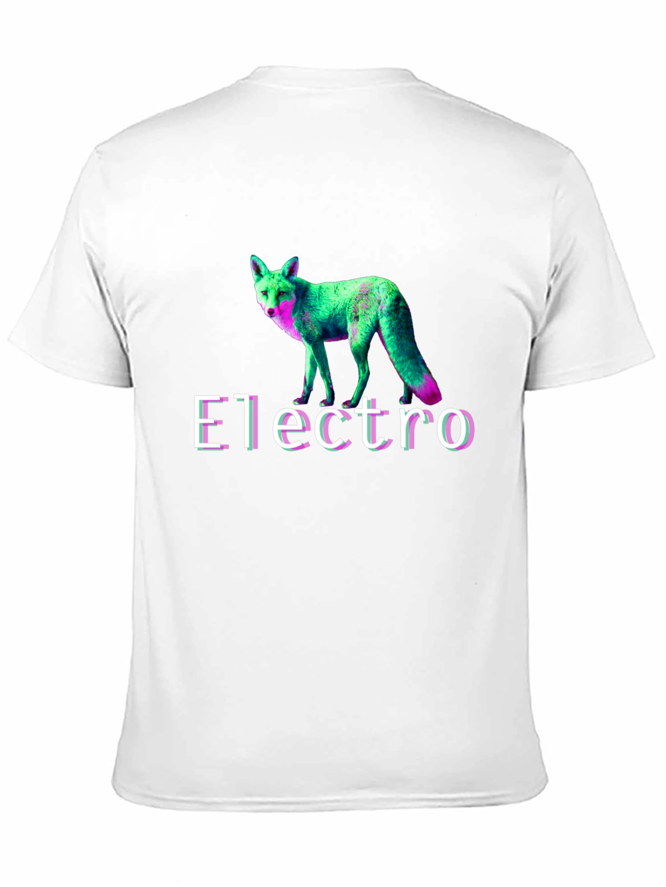 Electro Fox Graphic Tee - Stylish Black T-Shirt