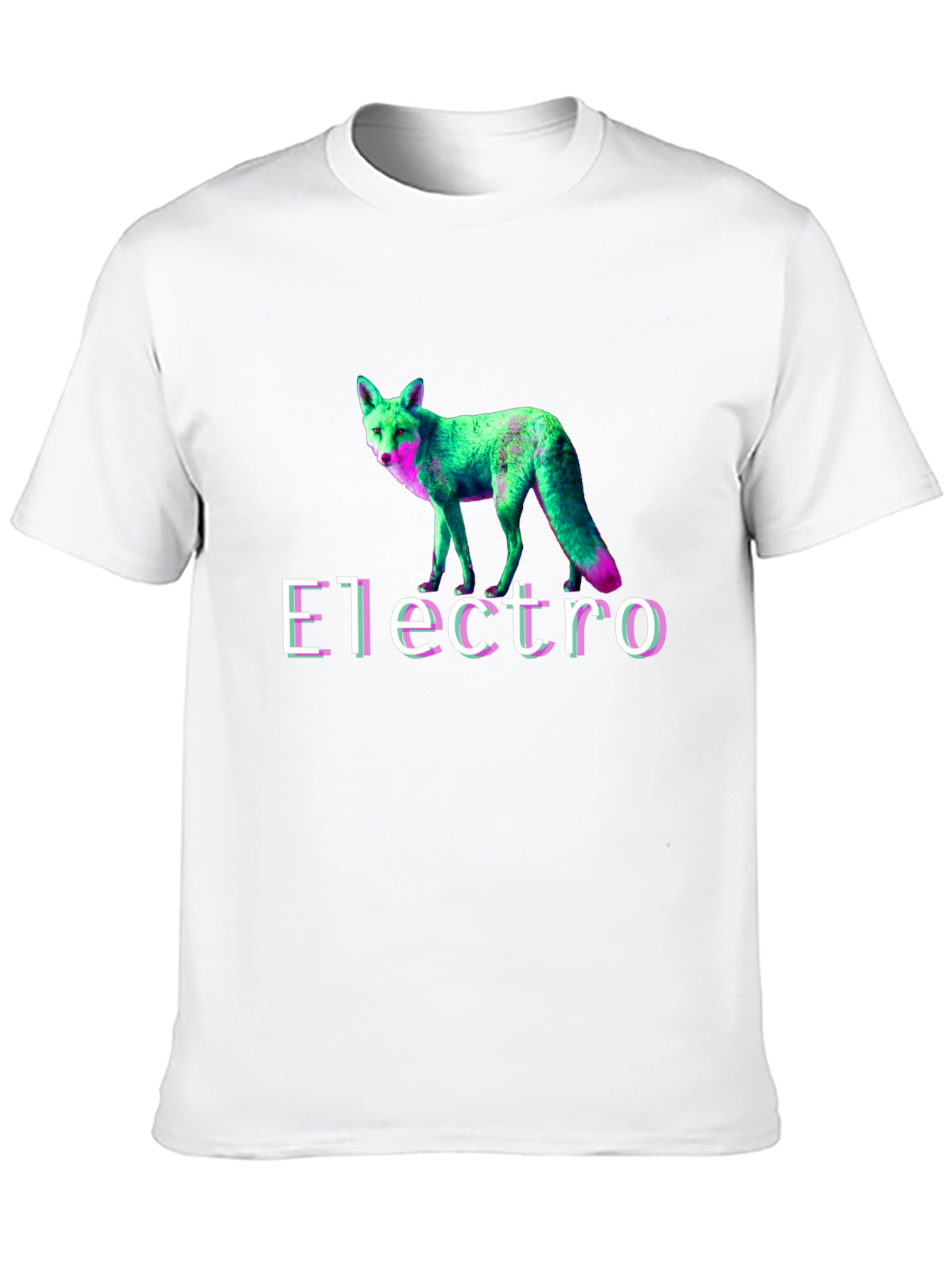 Electro Fox Graphic Tee - Stylish Black T-Shirt