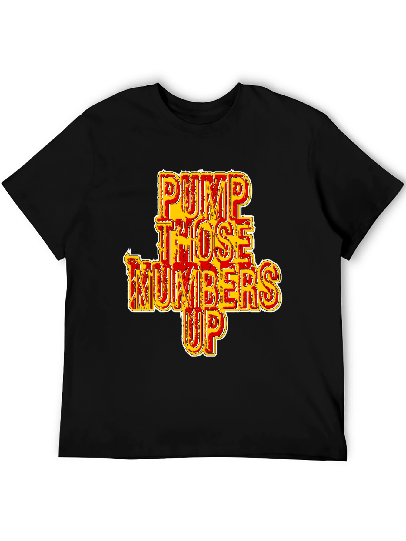 Pump Those Numbers Up Black Graphic Tee
