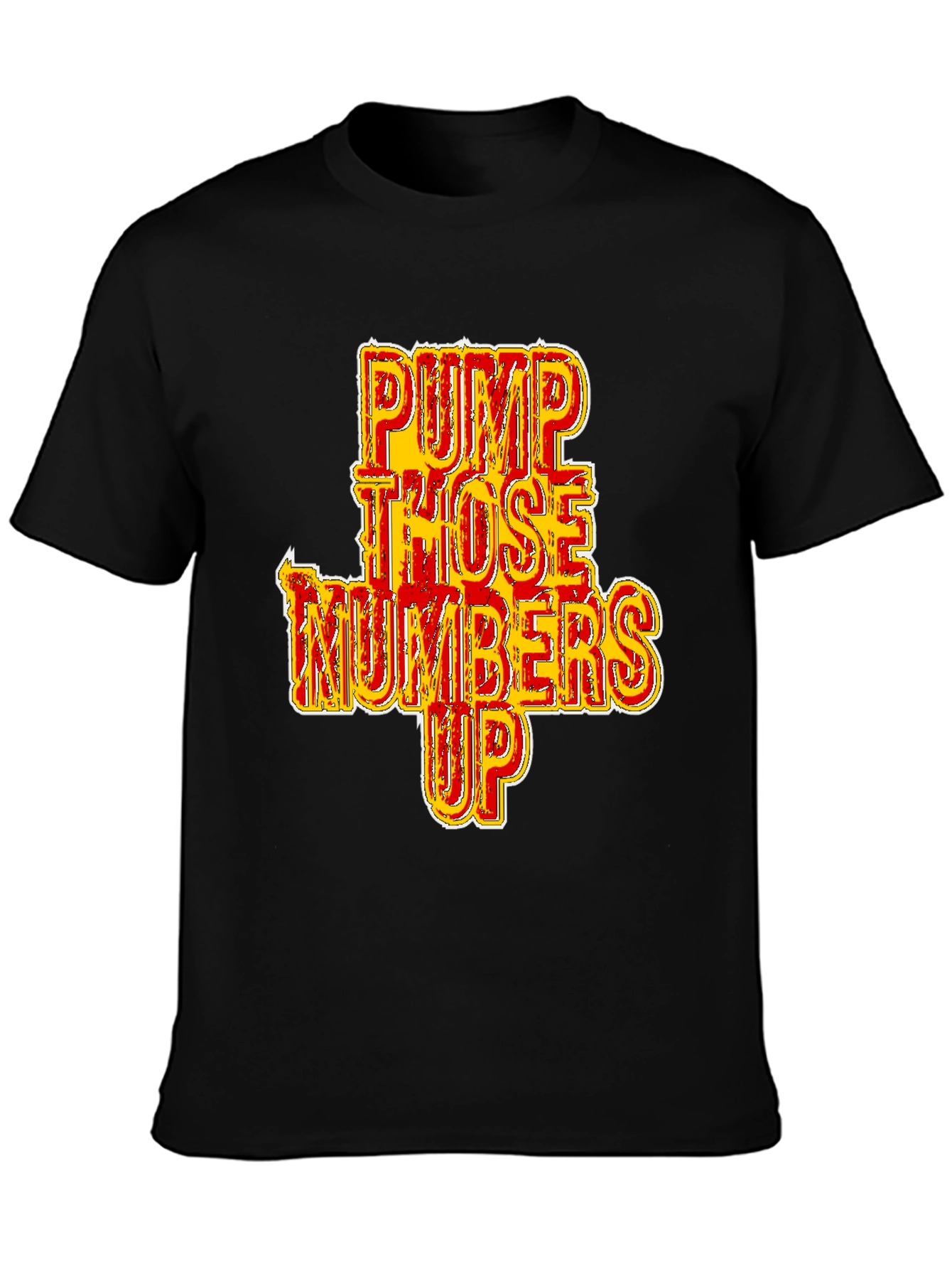 Pump Those Numbers Up Black Graphic Tee