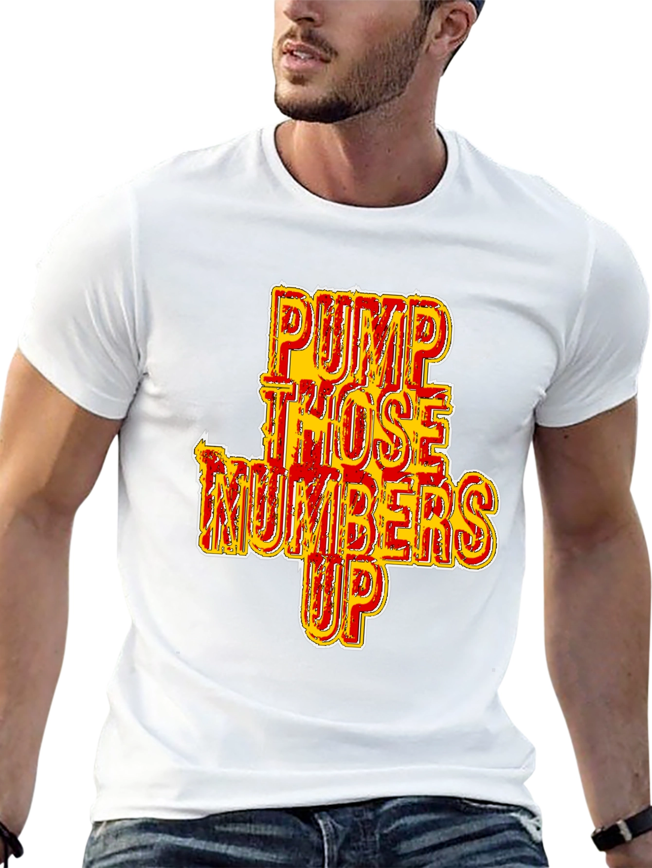 Pump Those Numbers Up Black Graphic Tee