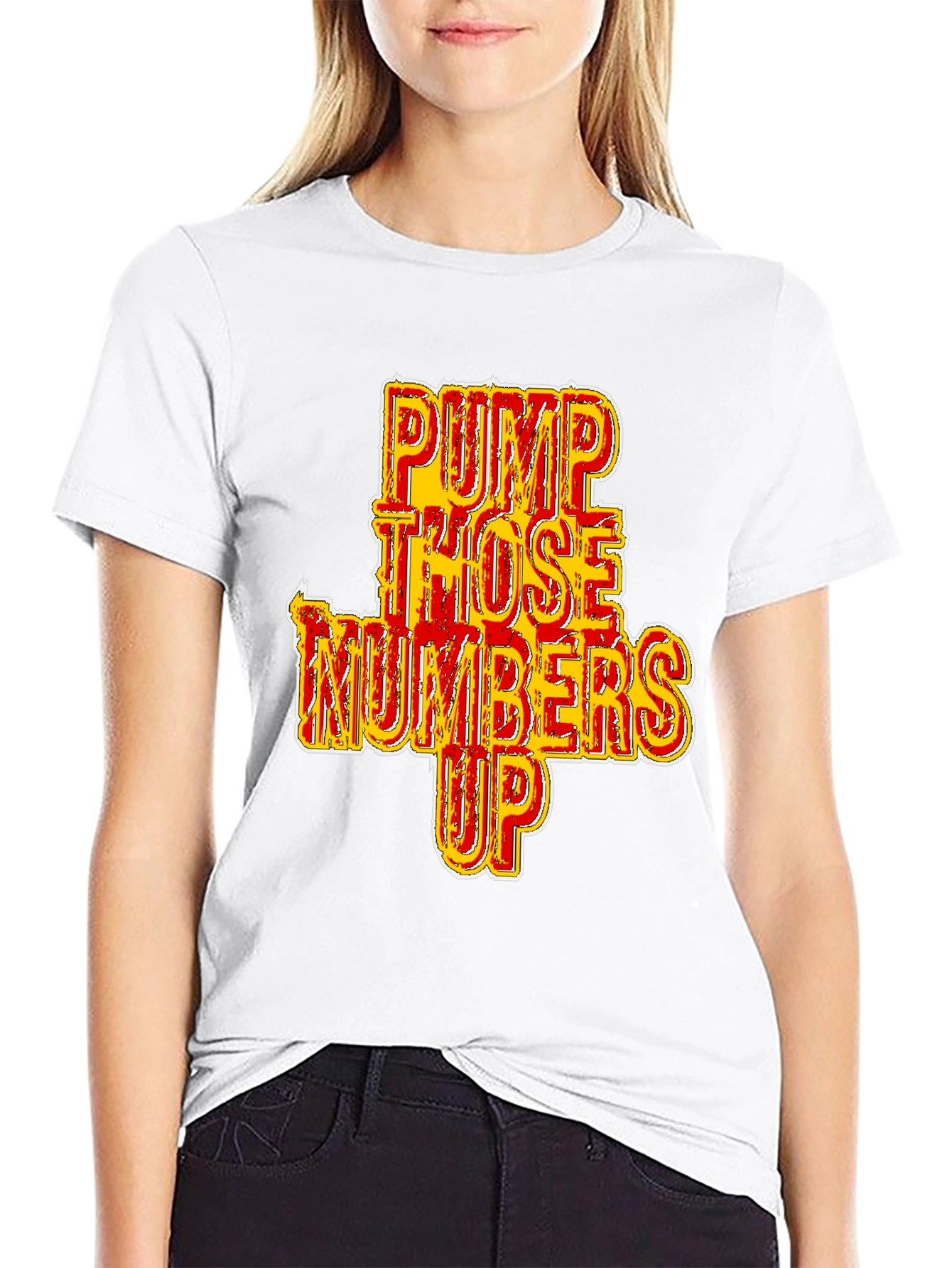Pump Those Numbers Up Black Graphic Tee