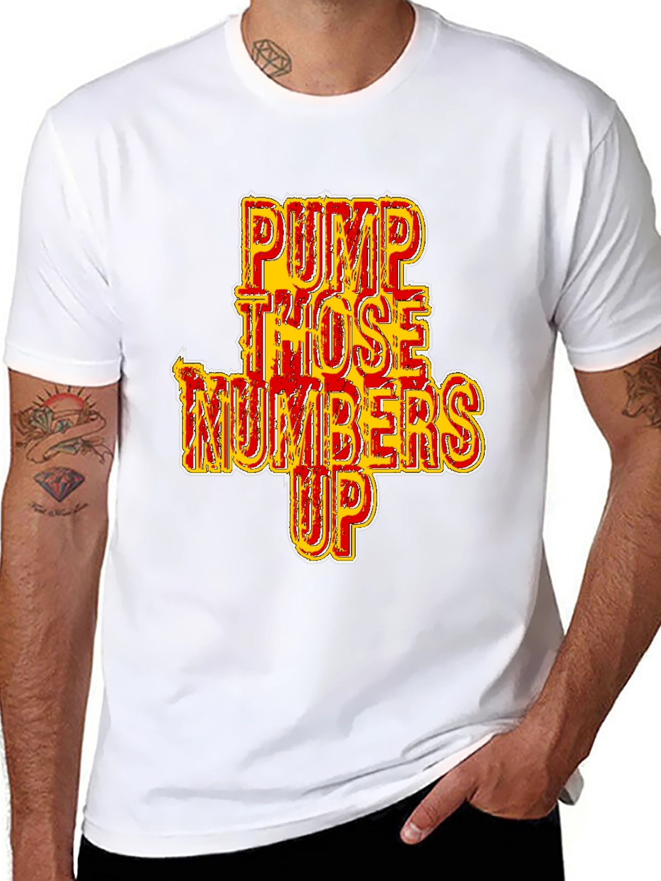 Pump Those Numbers Up Black Graphic Tee