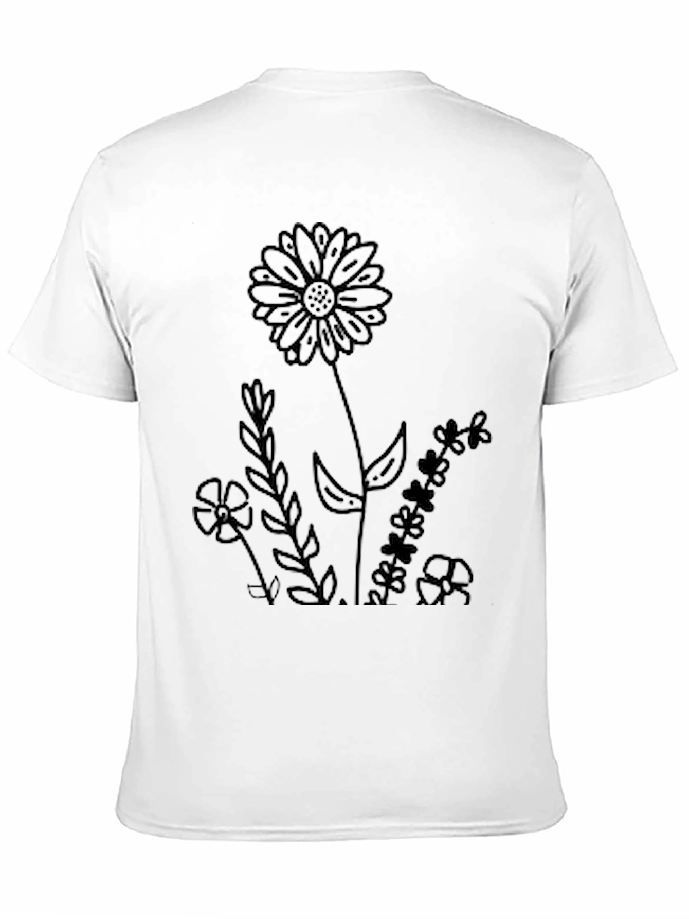 Black Floral Print T-Shirt - Casual Comfort