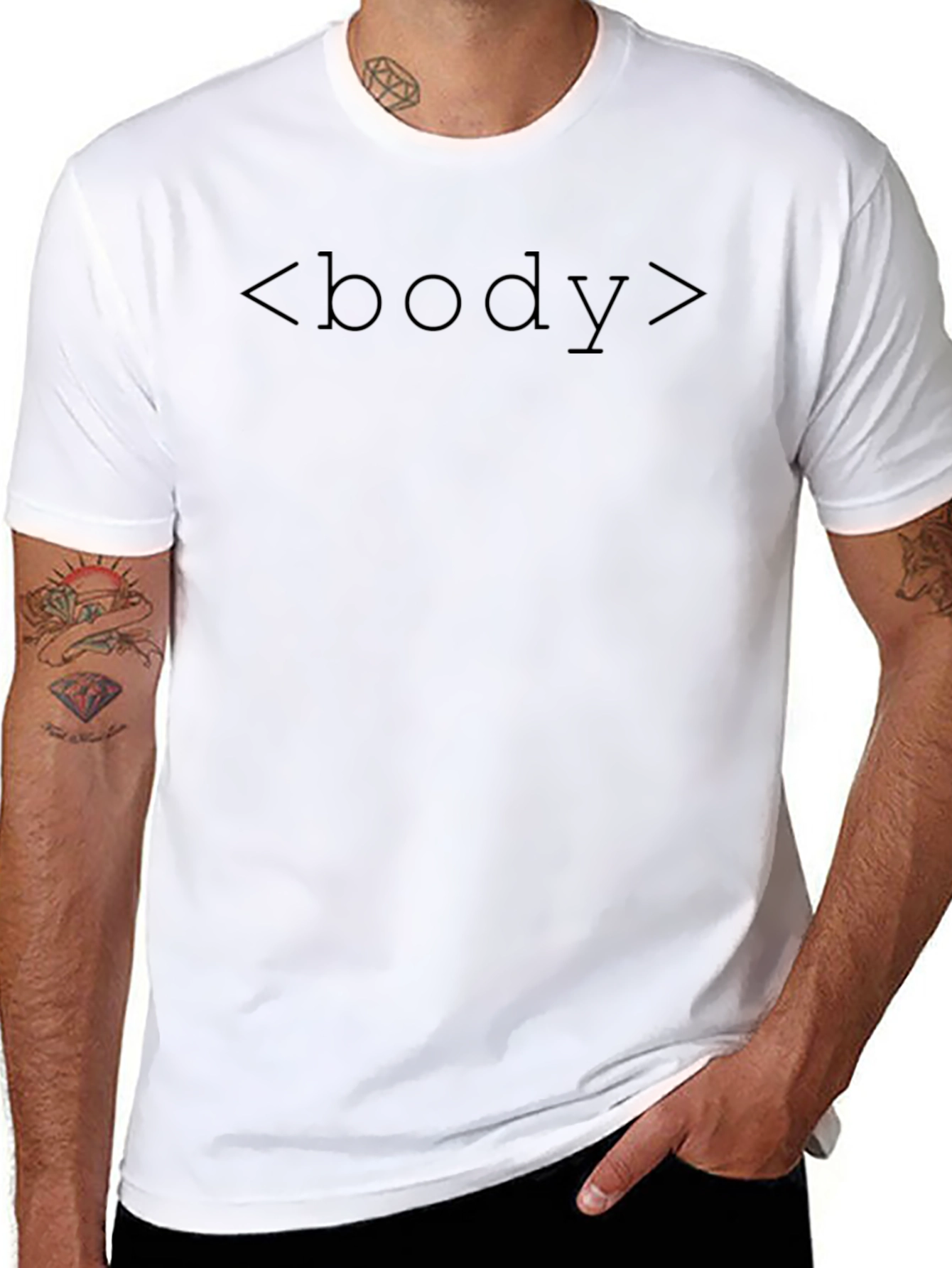 Black Body Text Programmer T-Shirt