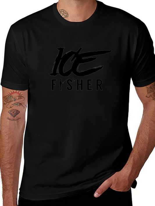 Ice Fisher Graphic Tee - Mens Black T-Shirt