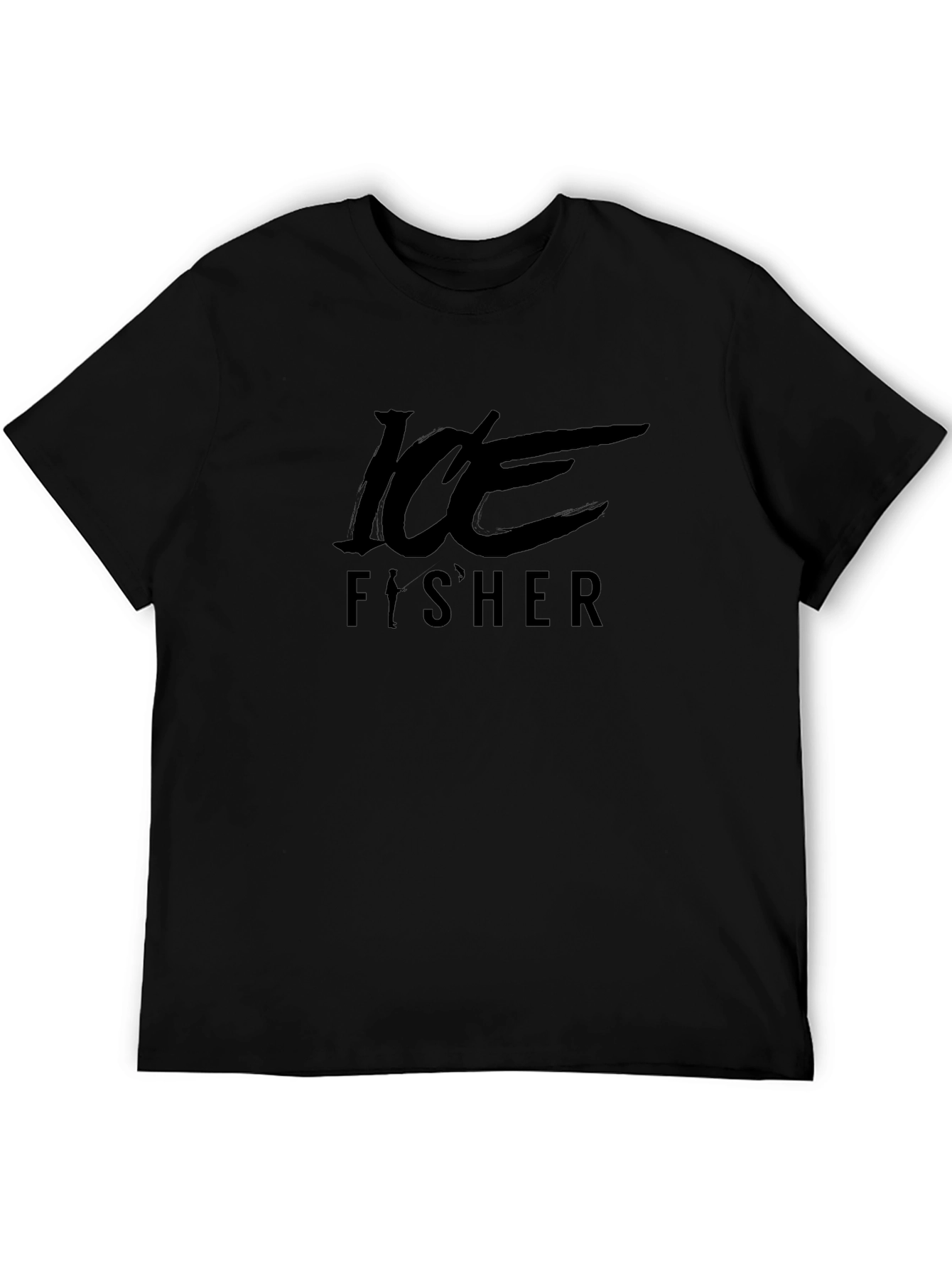Ice Fisher Graphic Tee - Mens Black T-Shirt