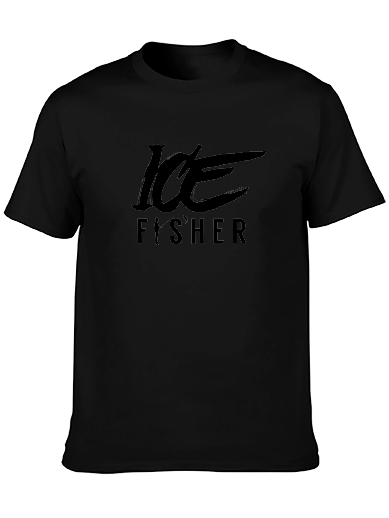 Ice Fisher Graphic Tee - Mens Black T-Shirt