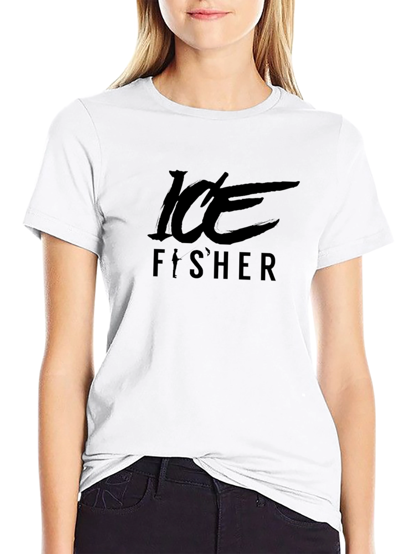 Ice Fisher Graphic Tee - Mens Black T-Shirt