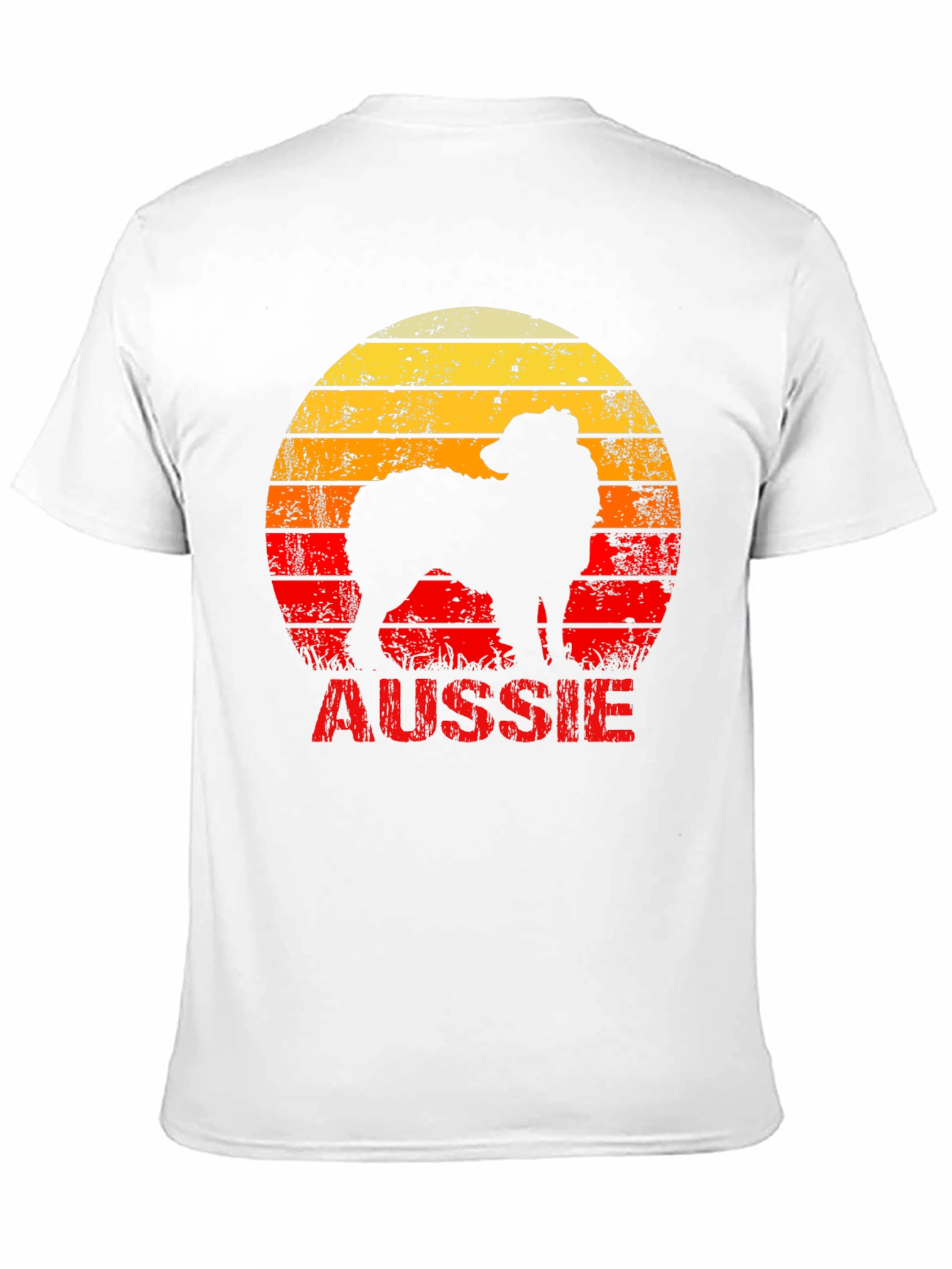 Retro Aussie Dog Graphic Tee - Black Cotton T-Shirt