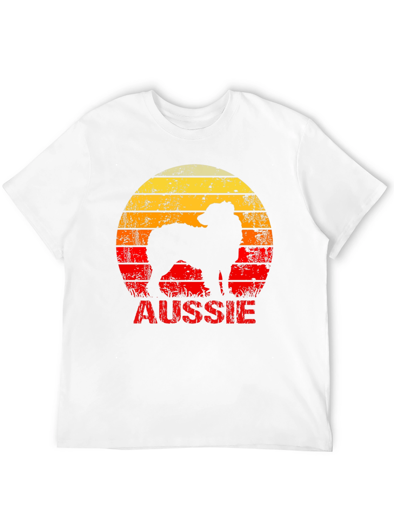 Retro Aussie Dog Graphic Tee - Black Cotton T-Shirt