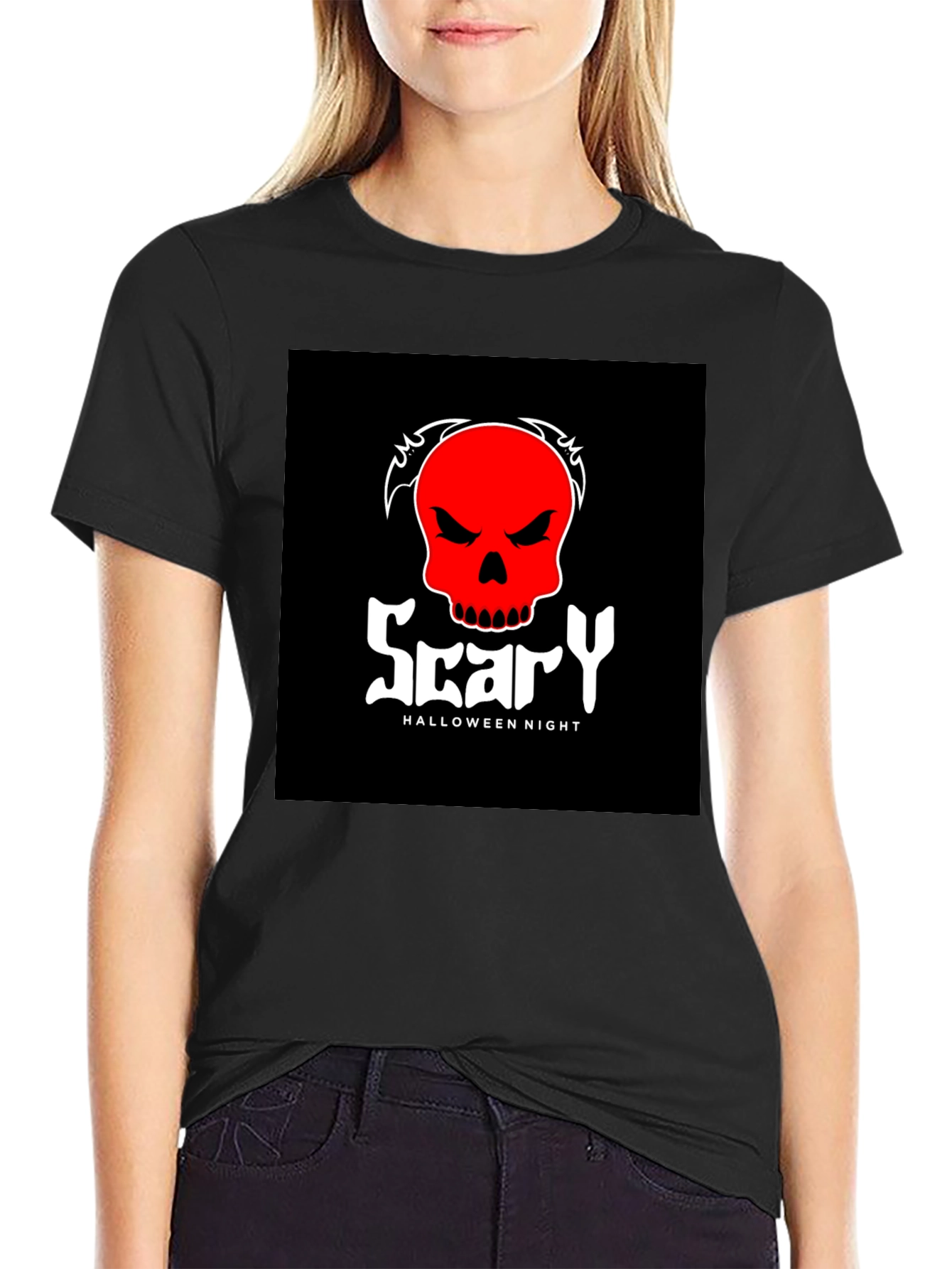 Scary Halloween Night Graphic T-Shirt
