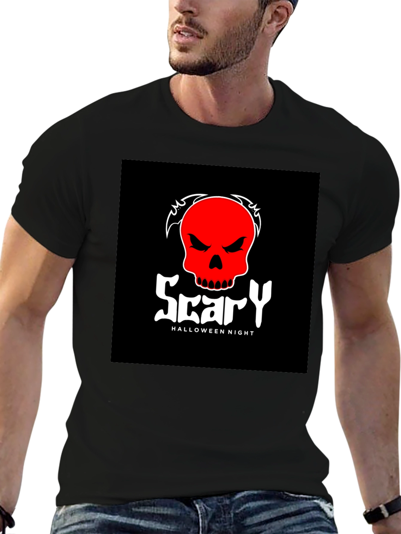 Scary Halloween Night Graphic T-Shirt