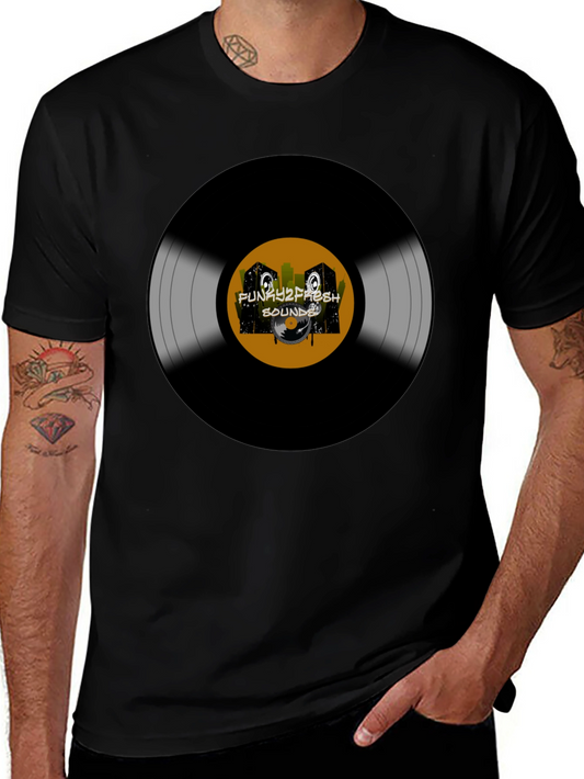 Funky Fresh Sounds Vinyl Record Graphic T-Shirt