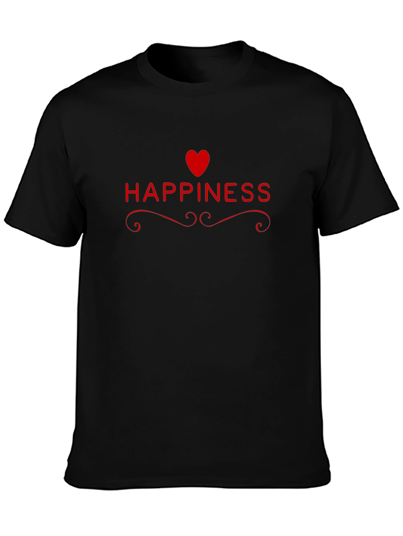 Happiness Heart Graphic T-Shirt - Trendy Casual Wear