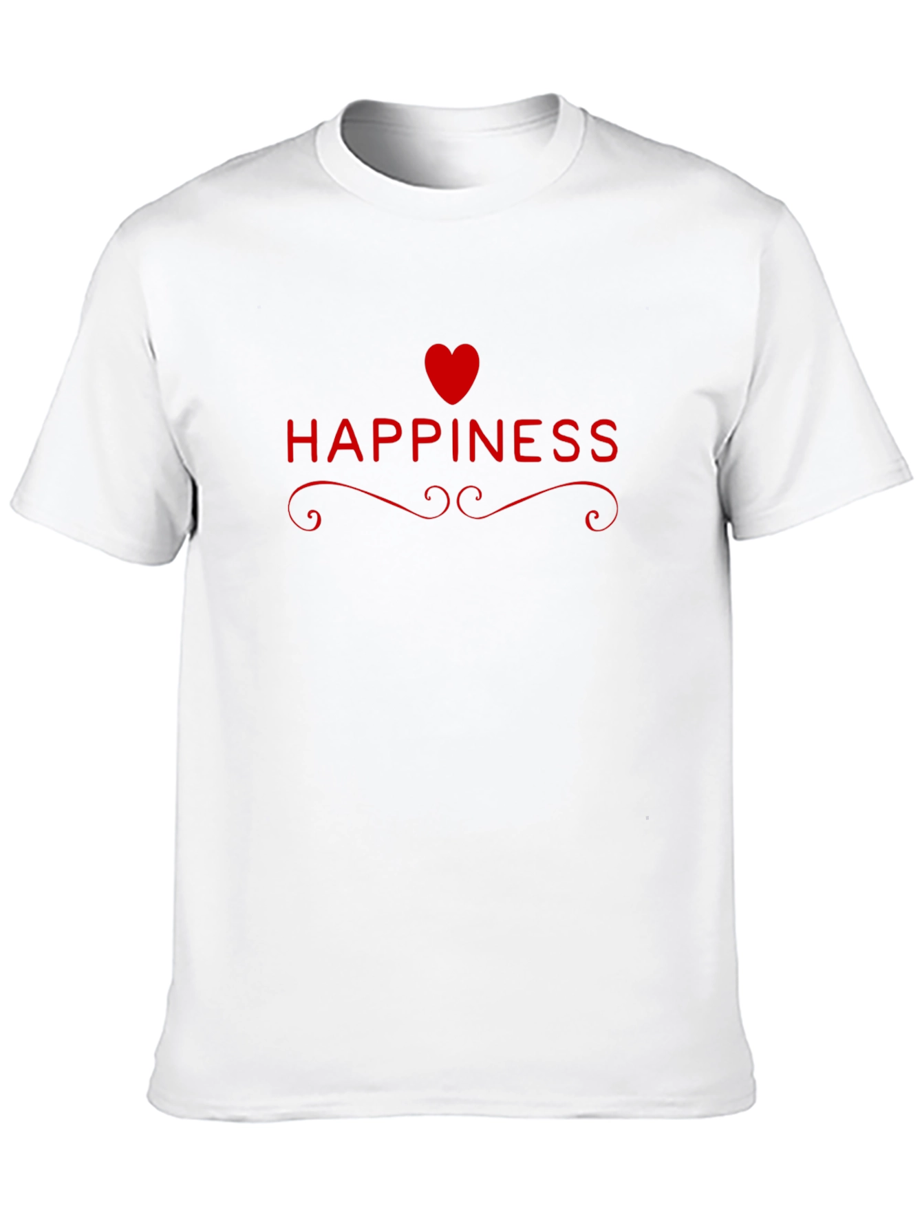Happiness Heart Graphic T-Shirt - Trendy Casual Wear
