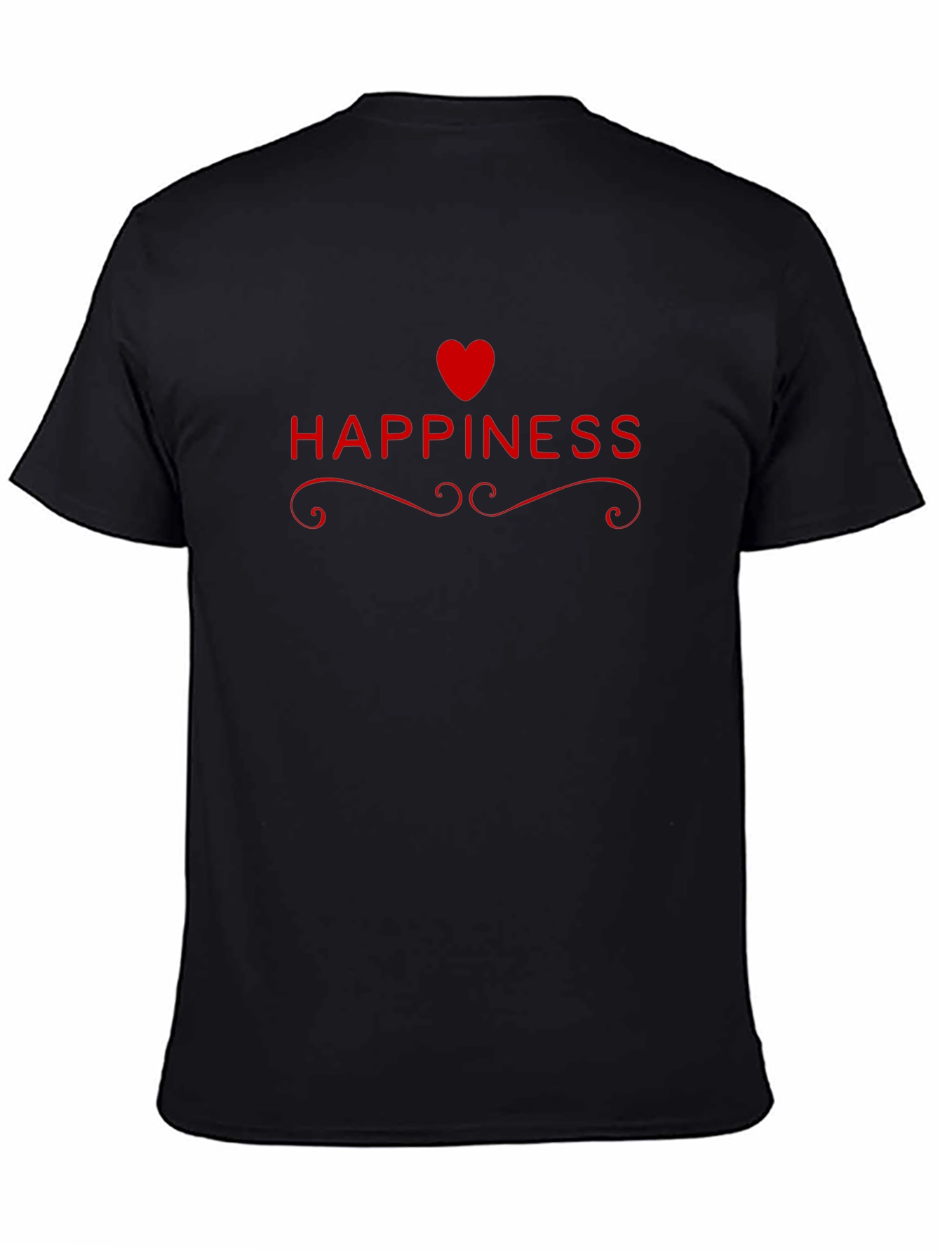 Happiness Heart Graphic T-Shirt - Trendy Casual Wear