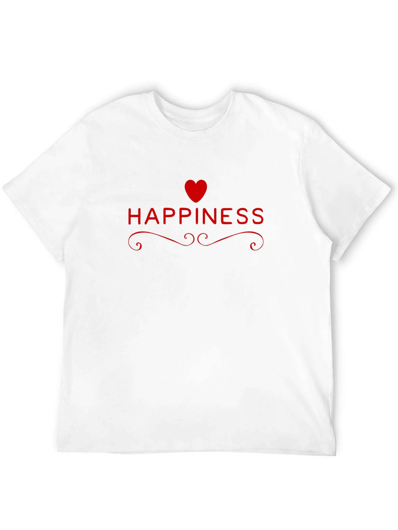 Happiness Heart Graphic T-Shirt - Trendy Casual Wear
