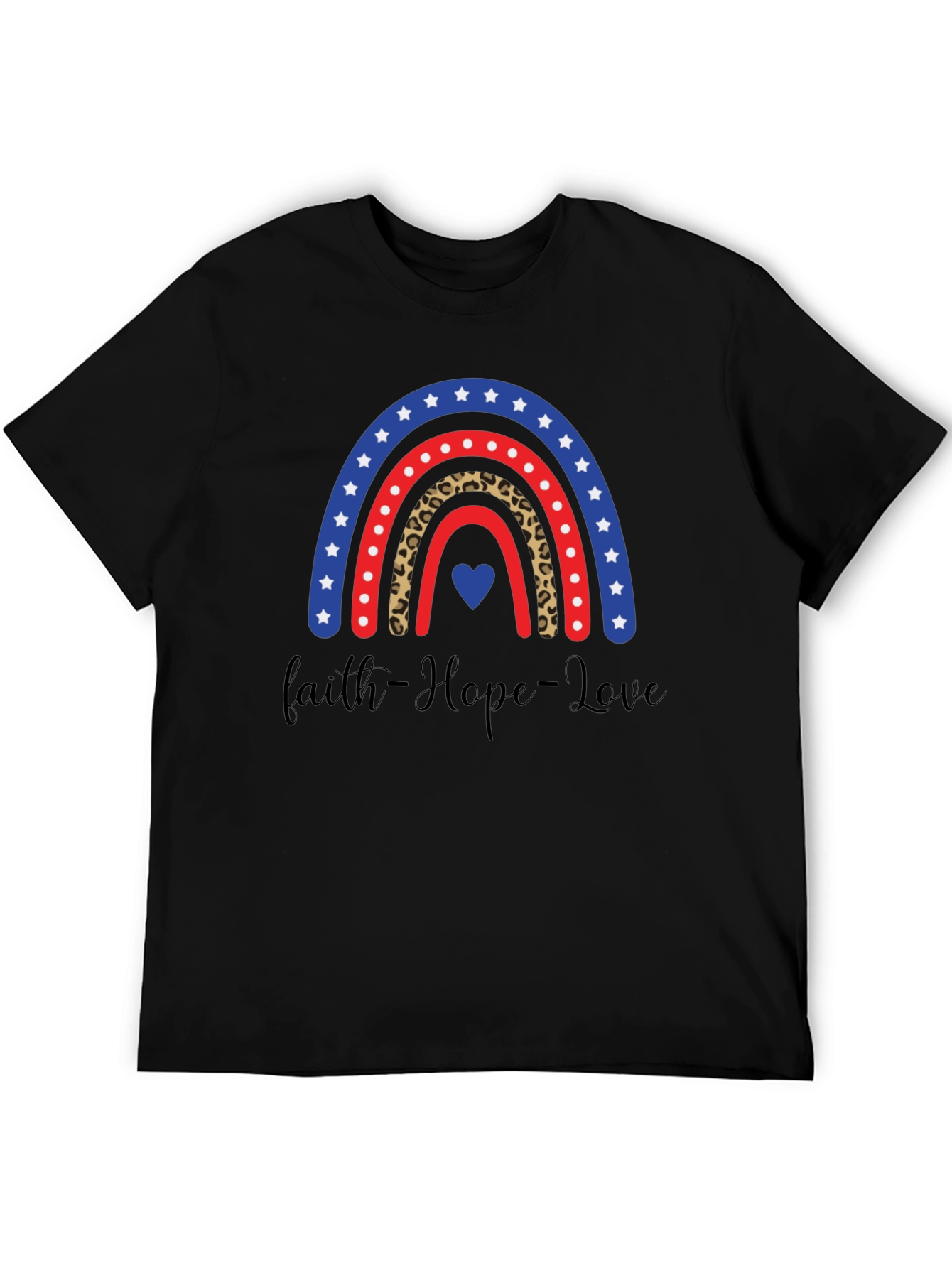 Faith Hope Love Rainbow Graphic Tee