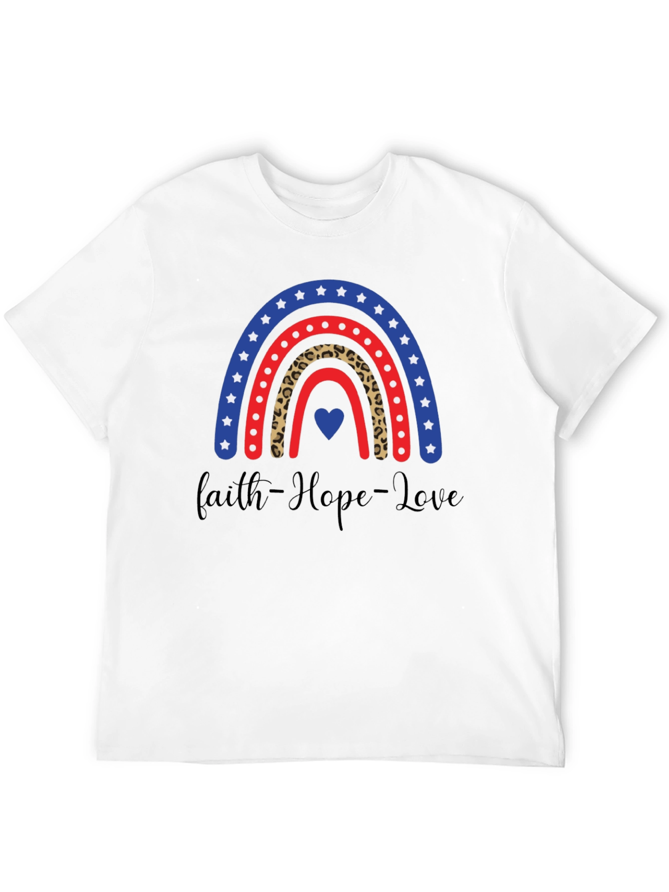 Faith Hope Love Rainbow Graphic Tee